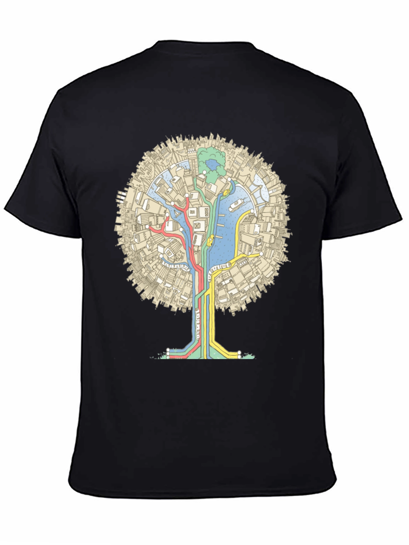 Urban Tree Graphic Tee - Black