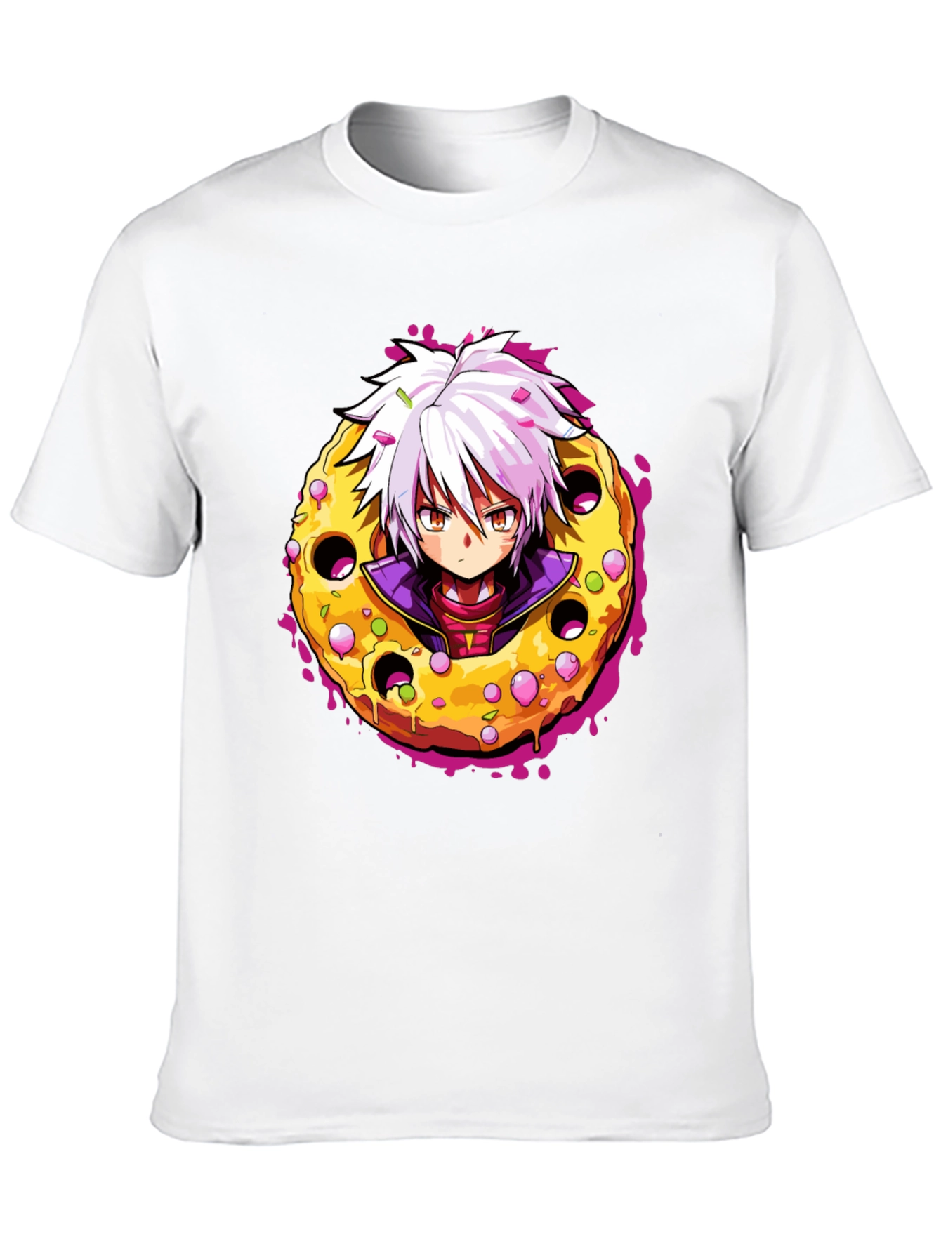 Anime Donut T-Shirt - Unique Graphic Tee