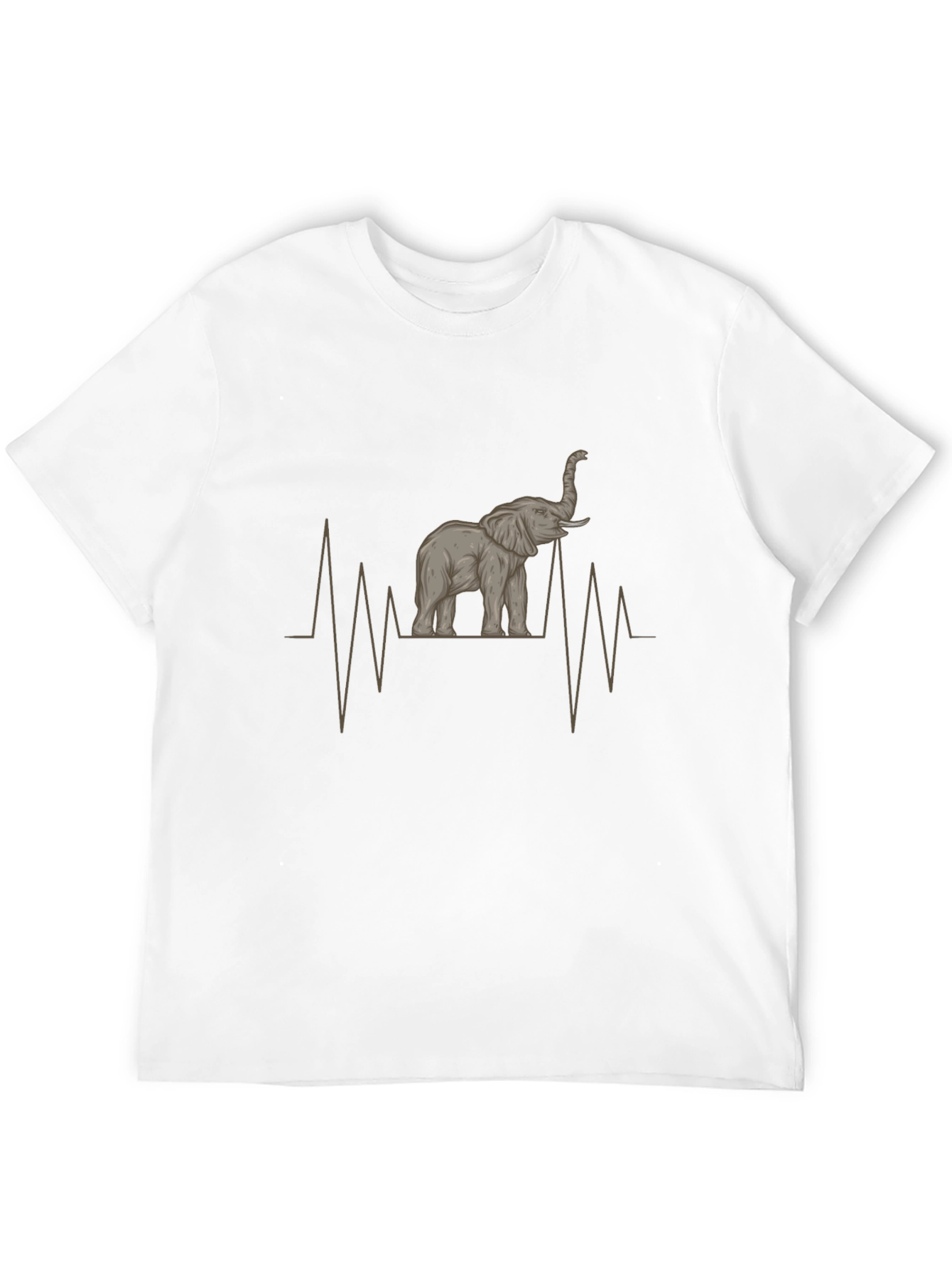 Elephant Heartbeat Graphic Tee - Stylish Mens Shirt