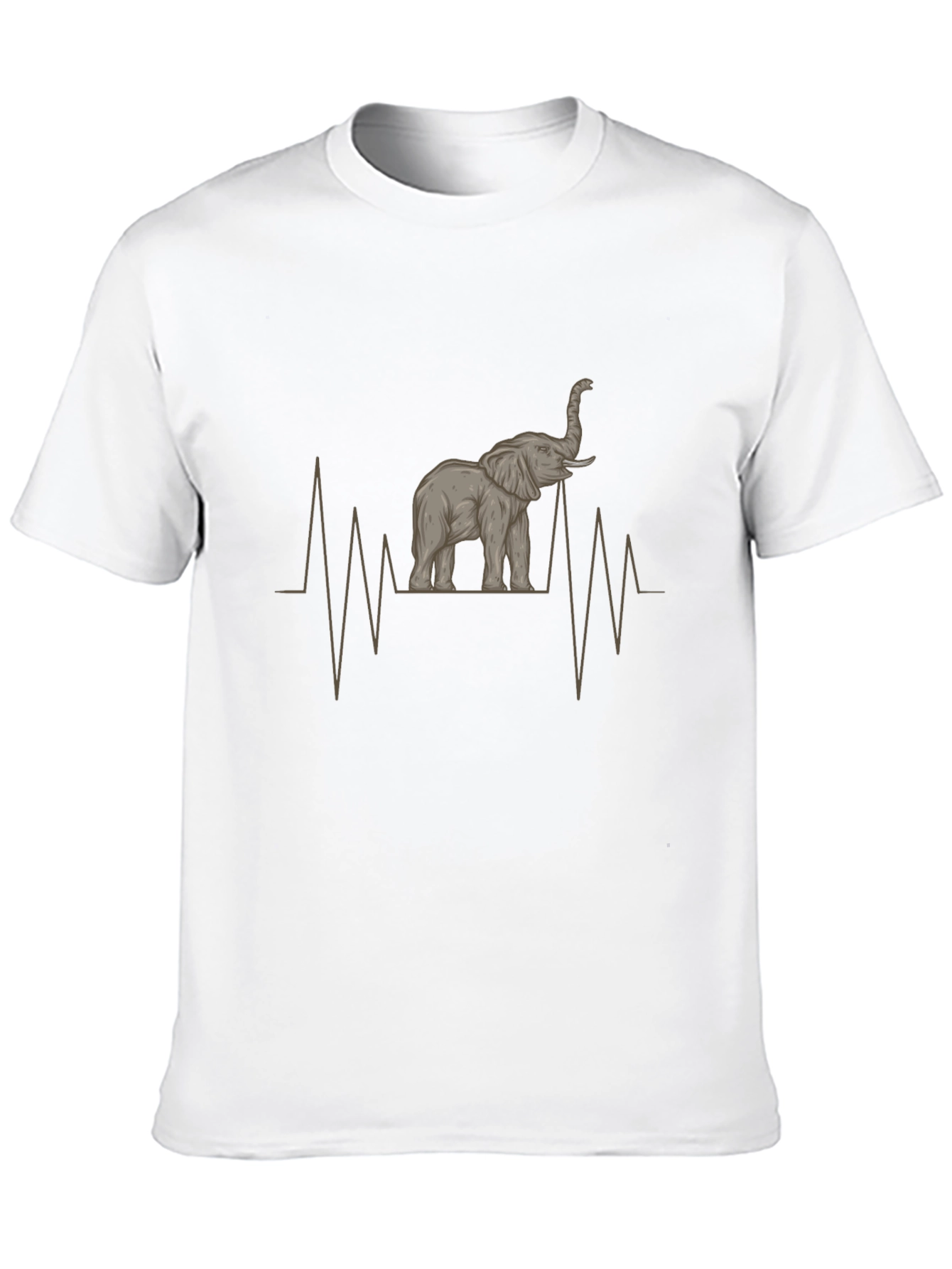 Elephant Heartbeat Graphic Tee - Stylish Mens Shirt