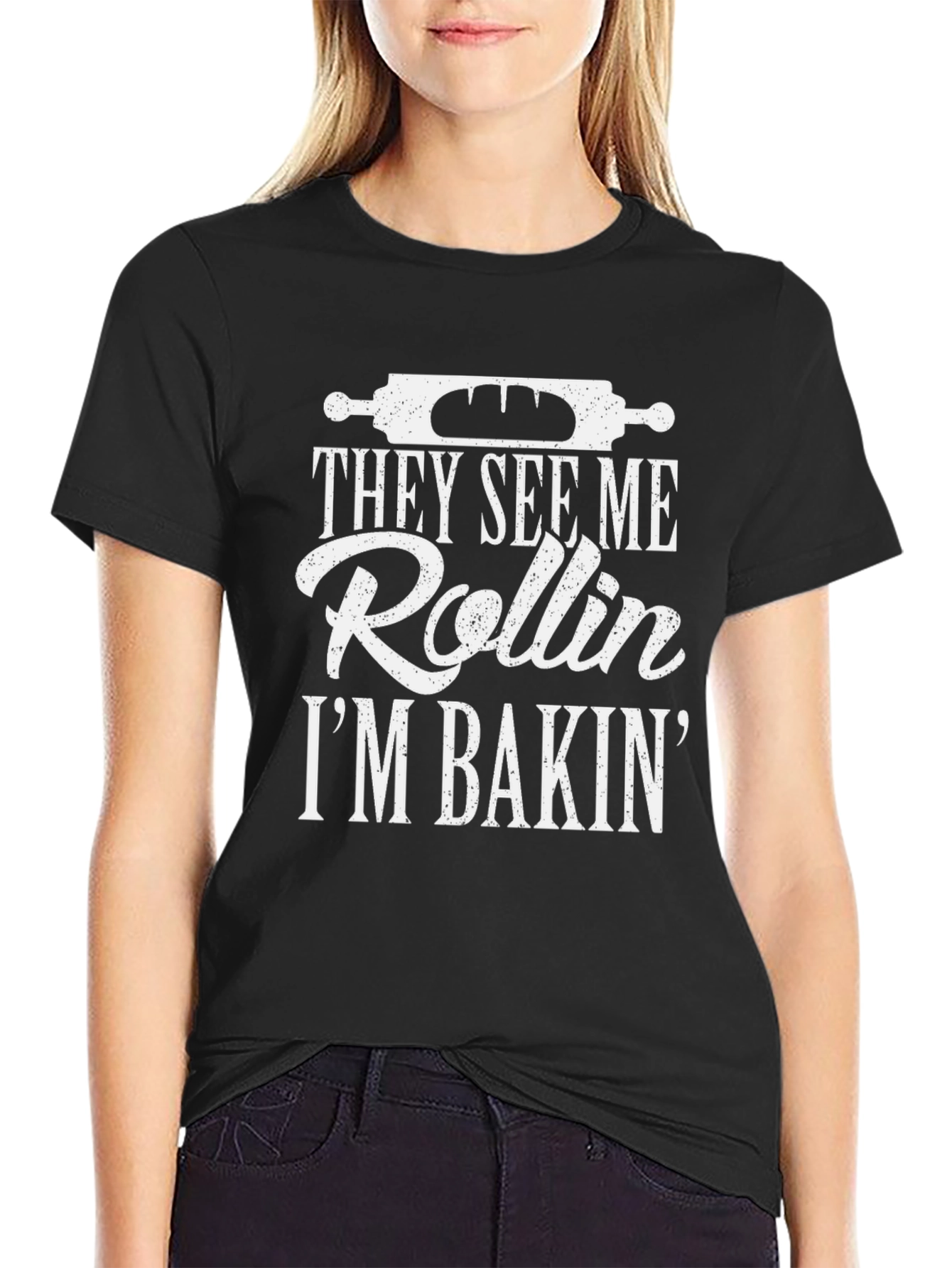 They See Me Rollin Im Bakin Black T-Shirt
