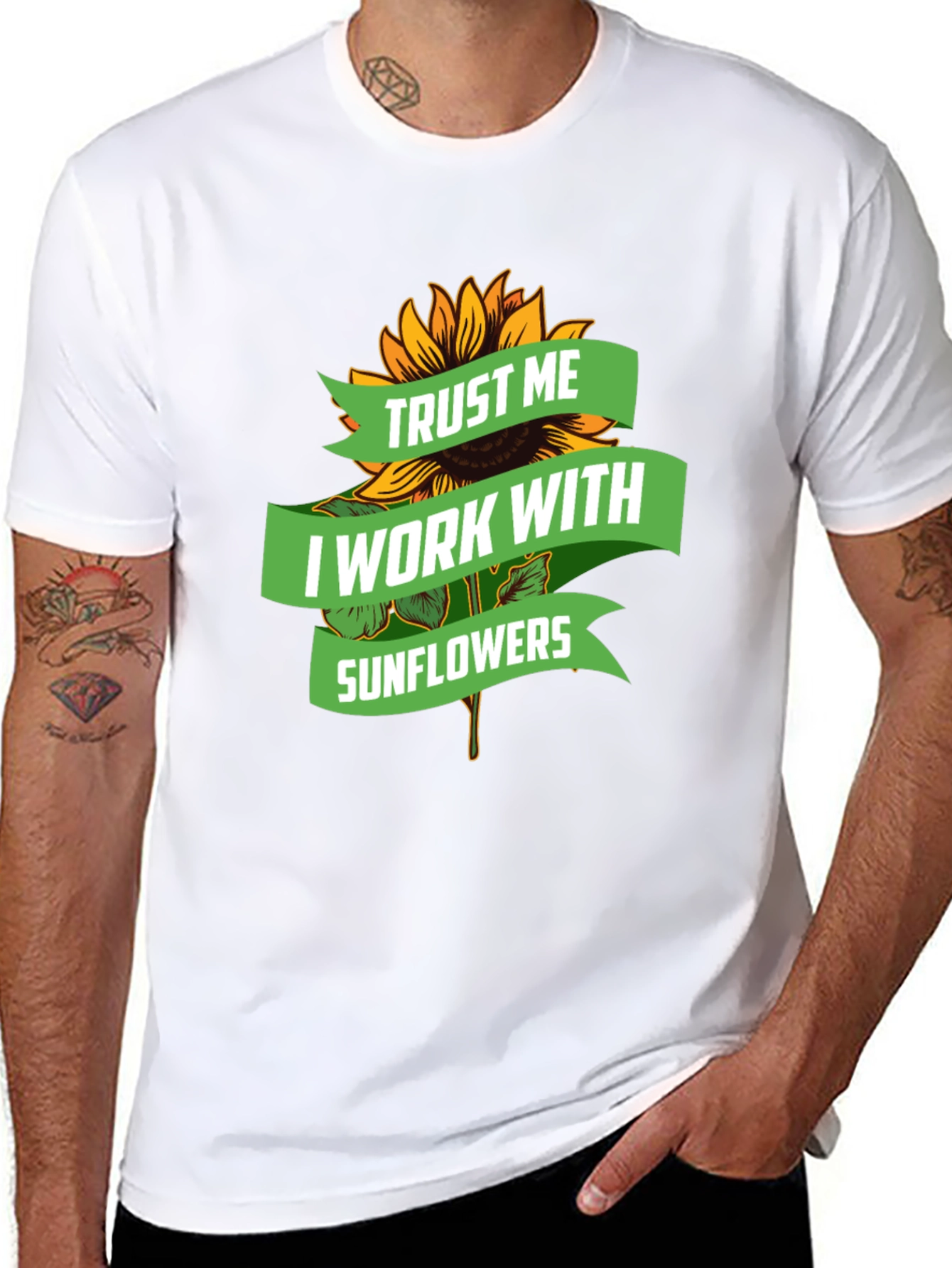 Trust Me I Work With Sunflowers Graphic Tee