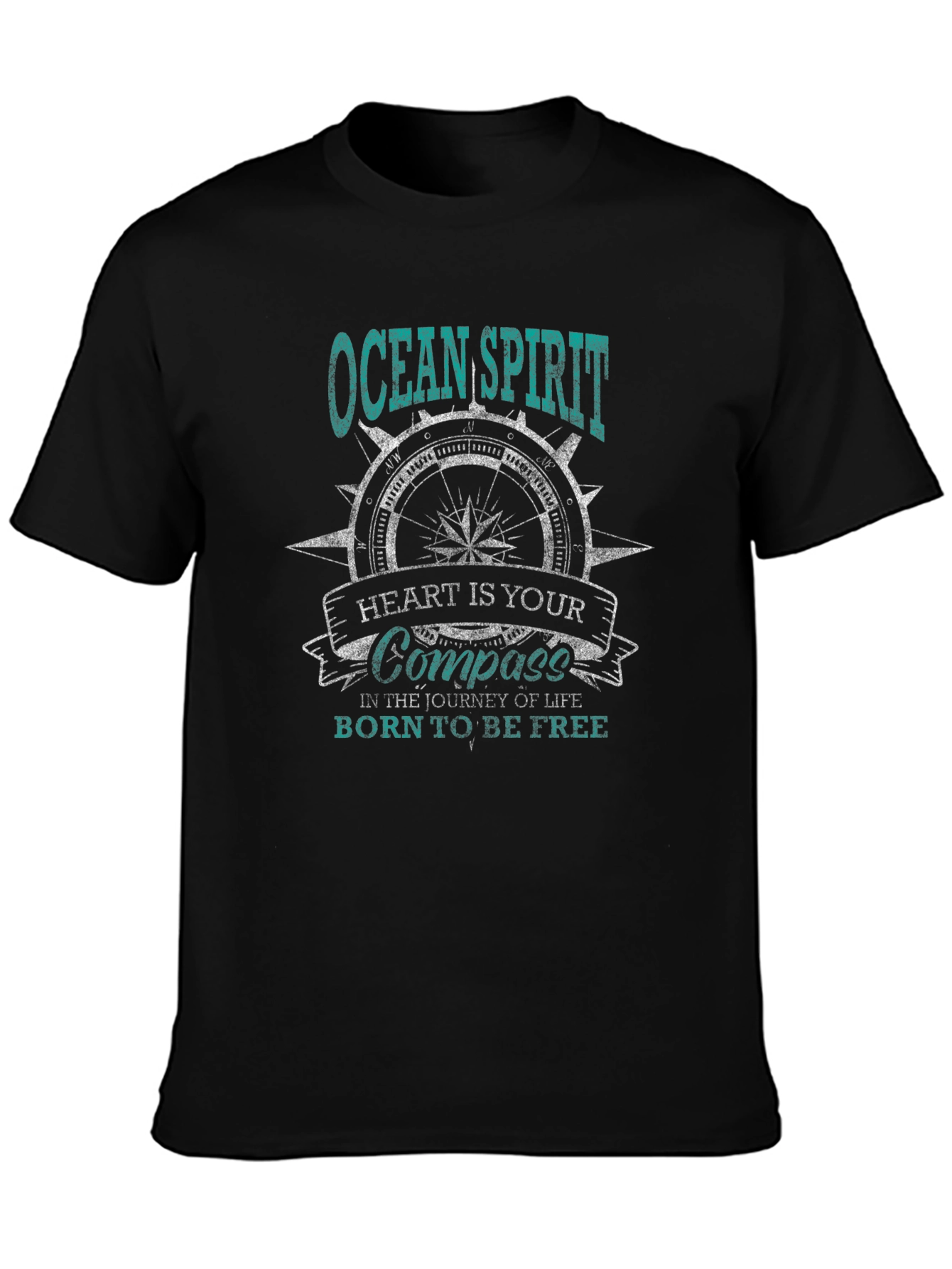 Ocean Spirit Compass Graphic T-Shirt
