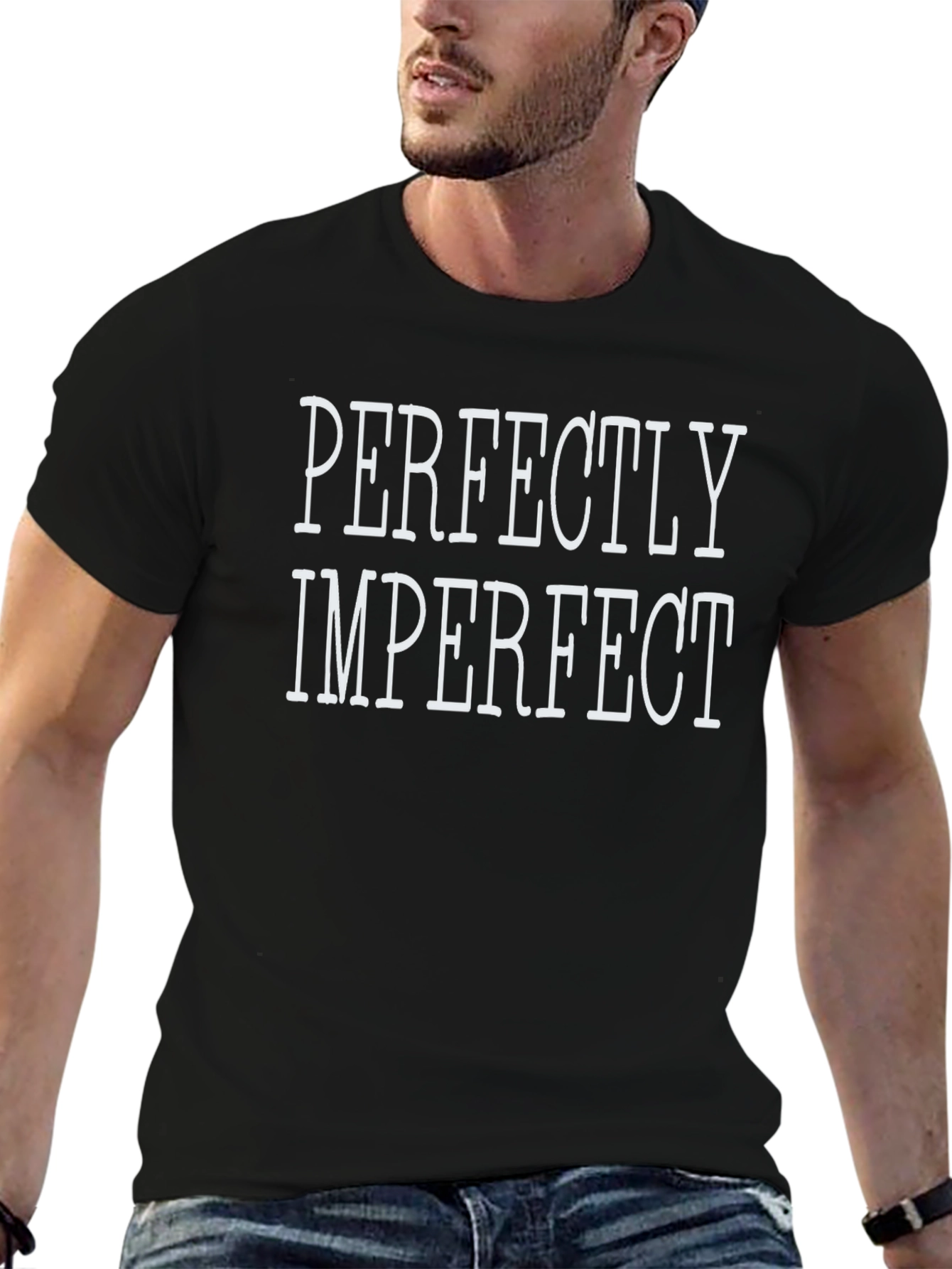 Perfectly Imperfect Graphic Tee - Black