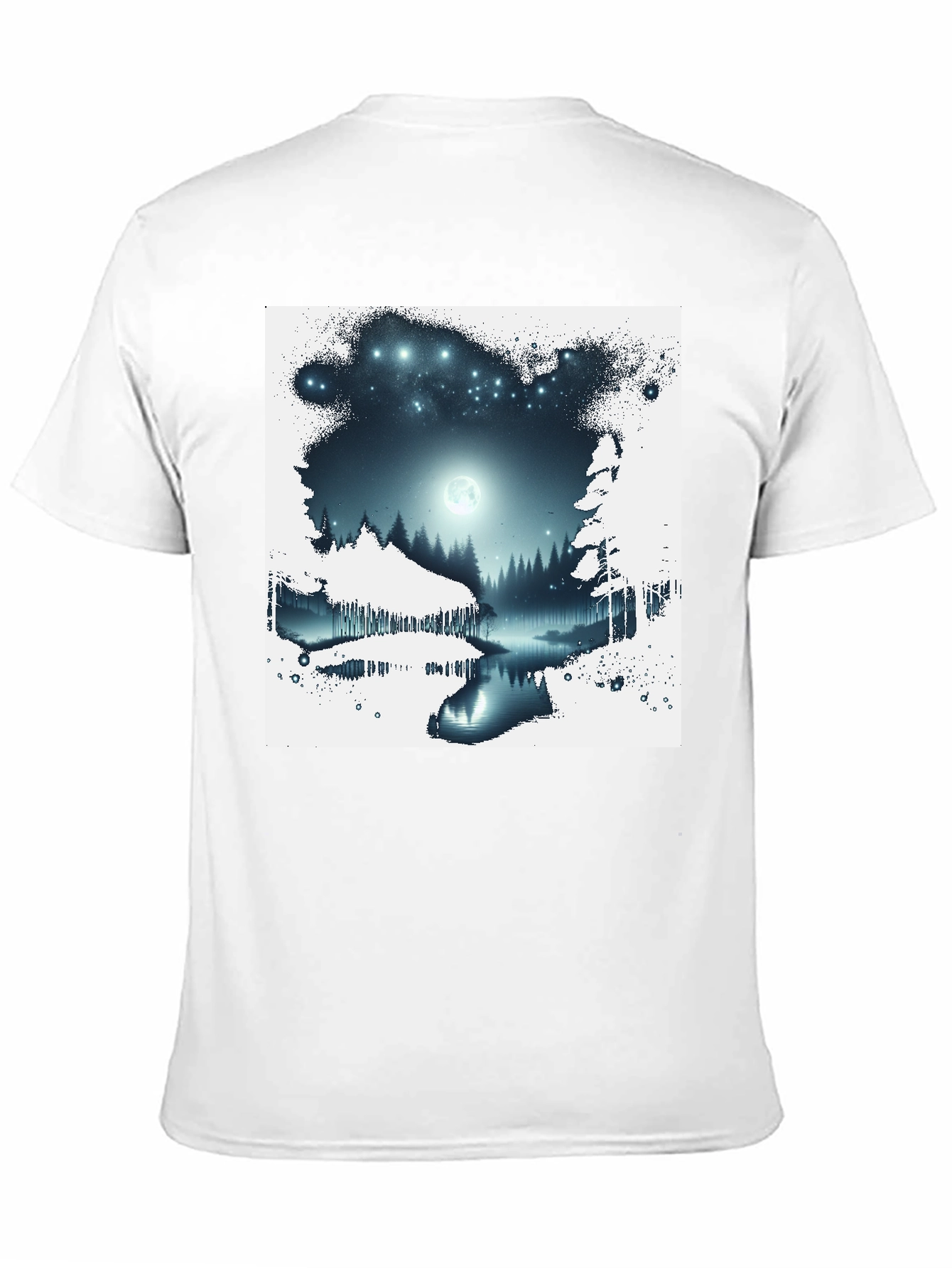 Moonlit Forest Graphic Tee - Black