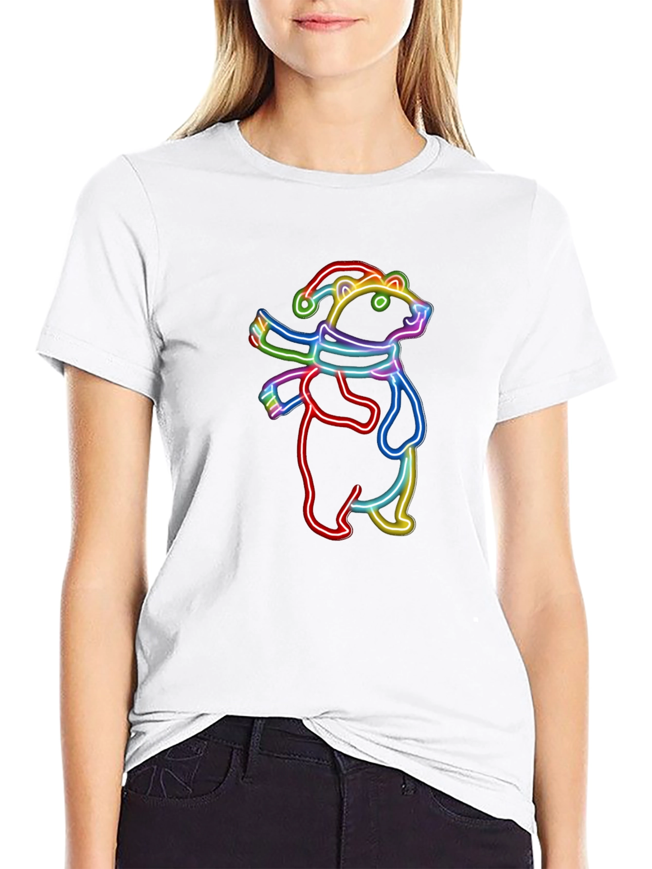 Neon Christmas Bear T-Shirt