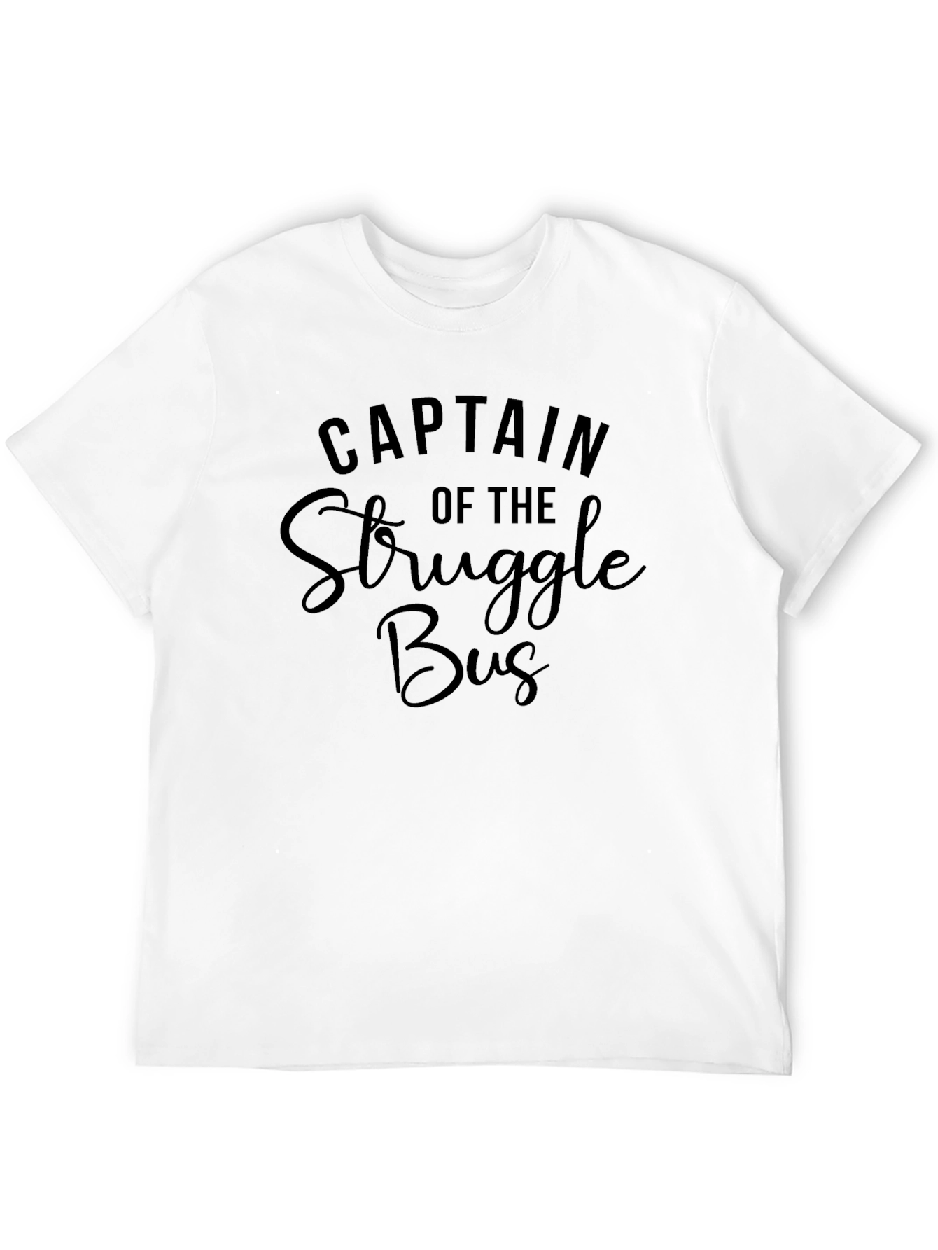 Captain of the Struggle Bus Black T-Shirt