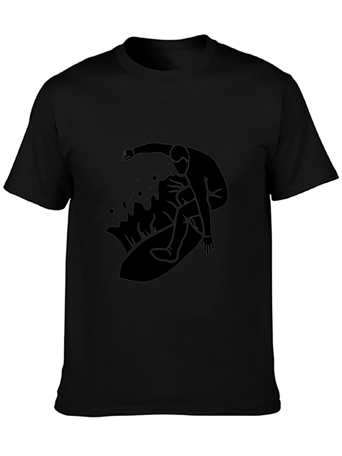 Mens Surfer Graphic Tee - Black