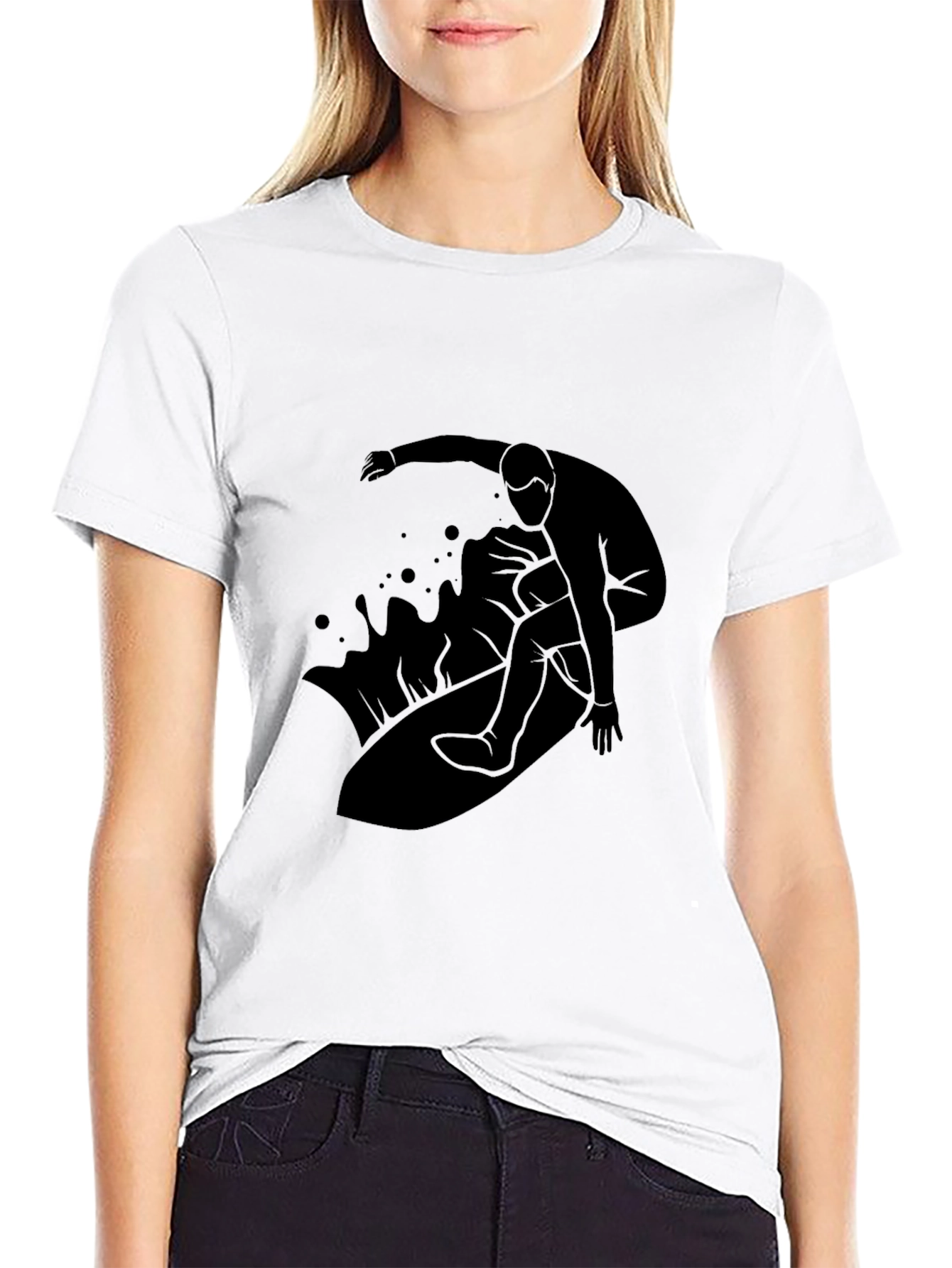 Mens Surfer Graphic Tee - Black