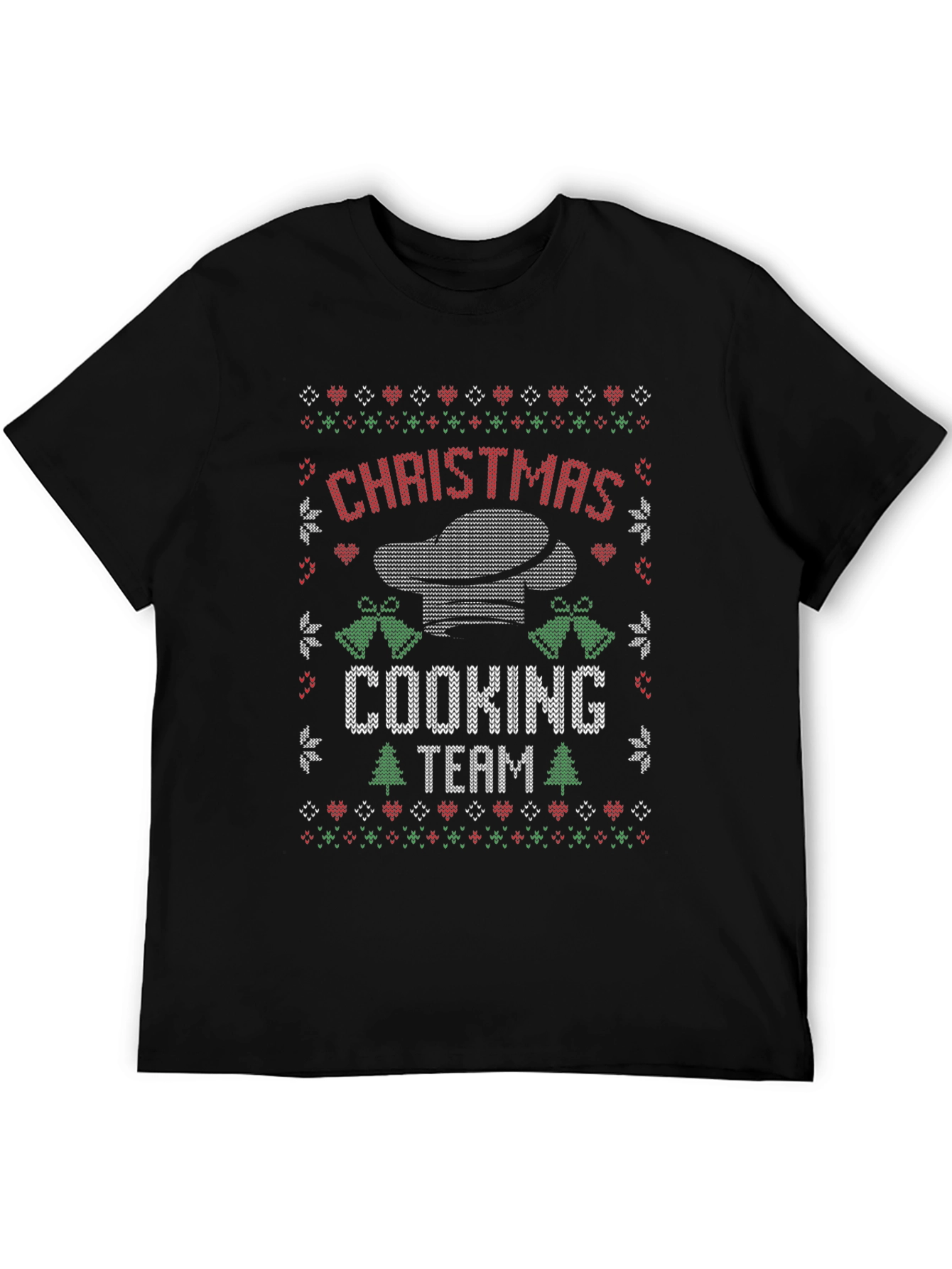 Christmas Cooking Team Knit Pattern T-Shirt