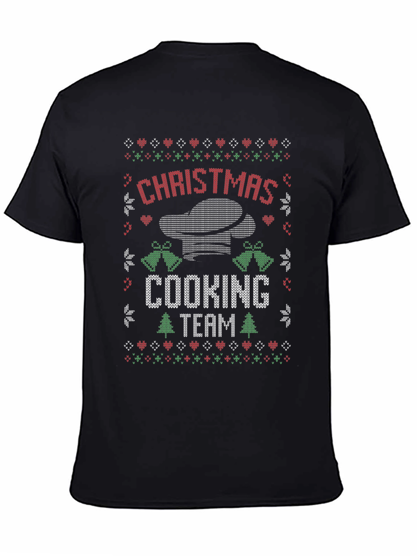 Christmas Cooking Team Knit Pattern T-Shirt