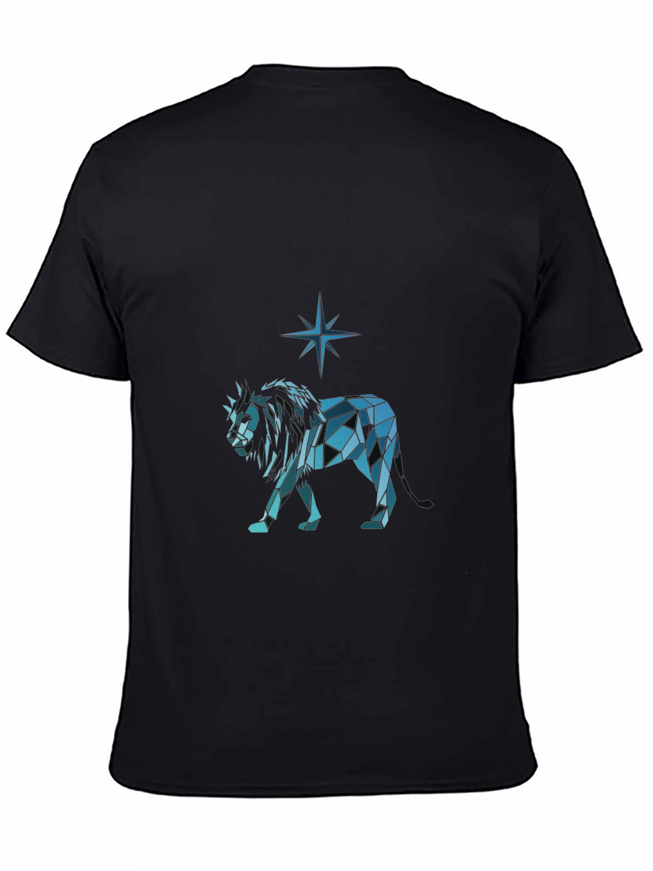 Geometric Lion Graphic Tee - Modern Style