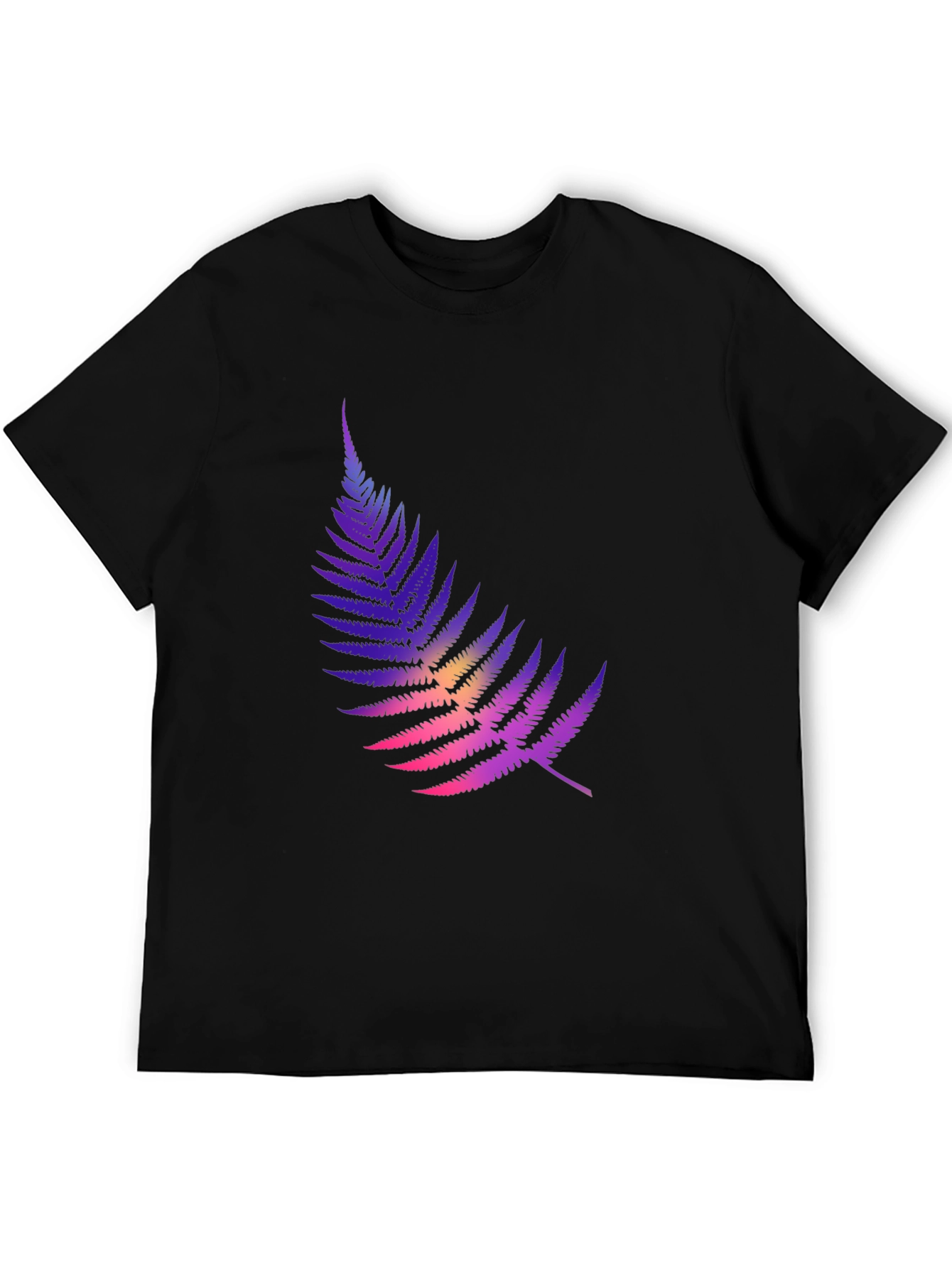 Gradient Fern Graphic Tee - Stylish Casual Comfort