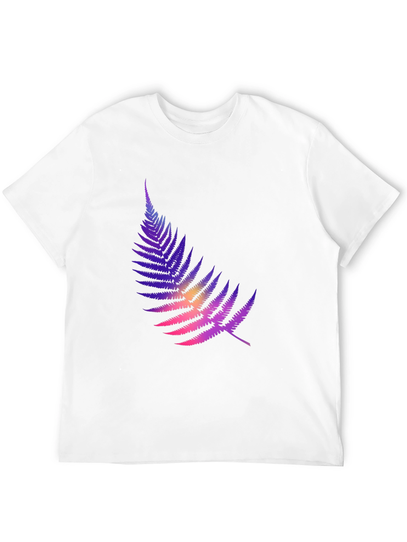 Gradient Fern Graphic Tee - Stylish Casual Comfort