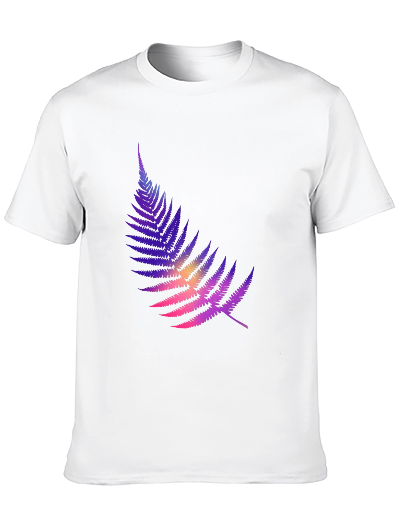 Gradient Fern Graphic Tee - Stylish Casual Comfort