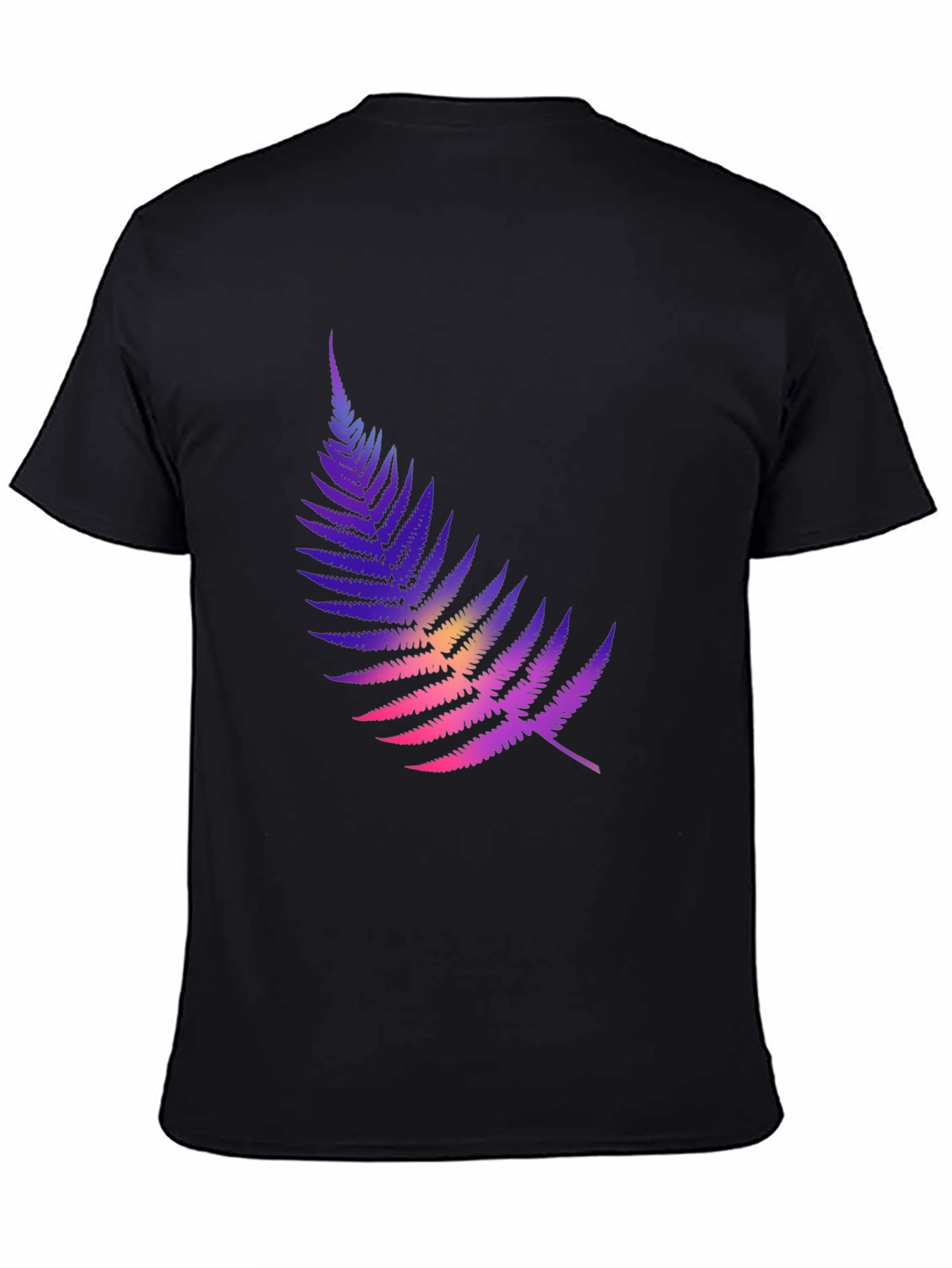 Gradient Fern Graphic Tee - Stylish Casual Comfort
