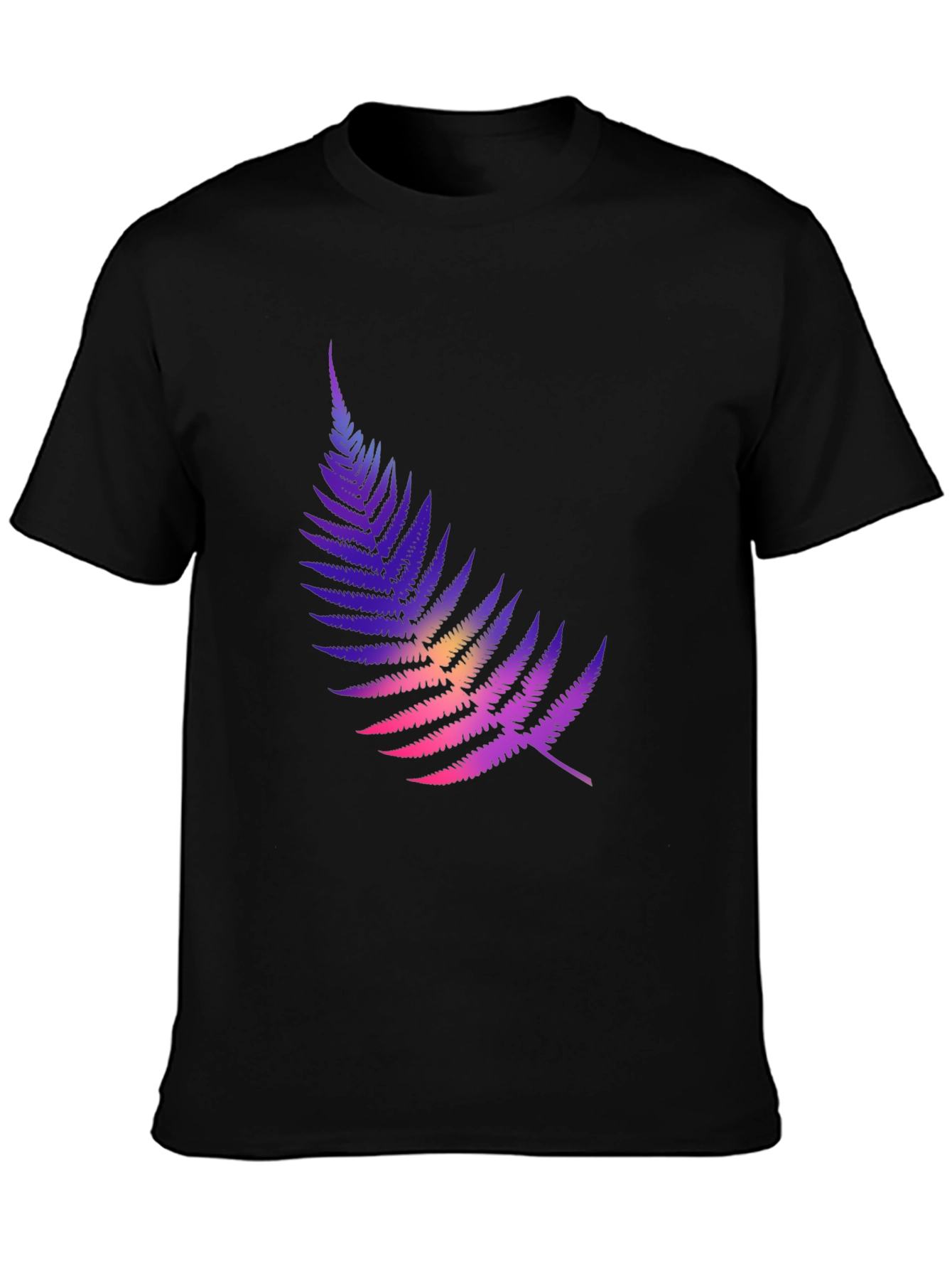 Gradient Fern Graphic Tee - Stylish Casual Comfort