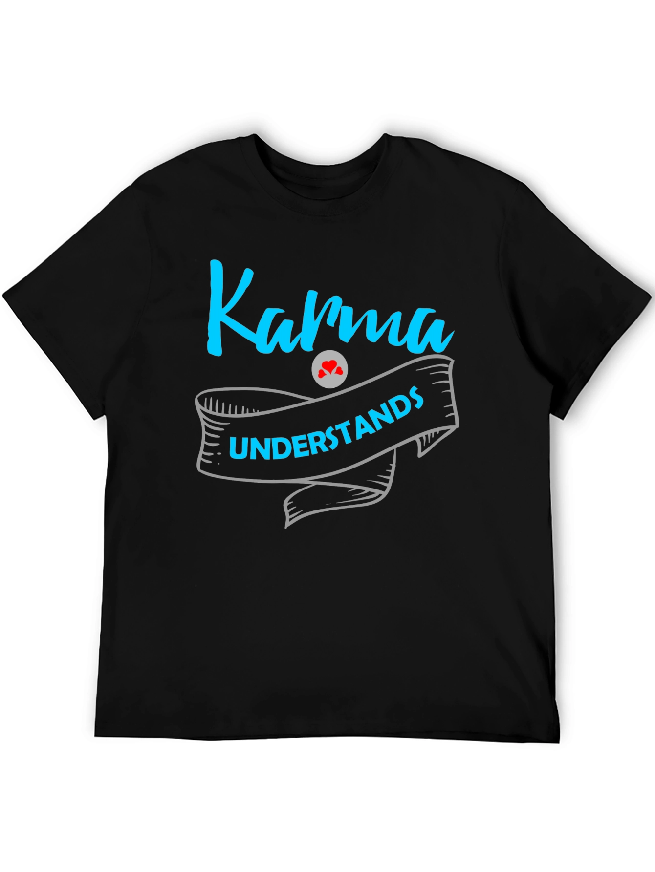 Karma Understands Graphic Print Mens T-Shirt