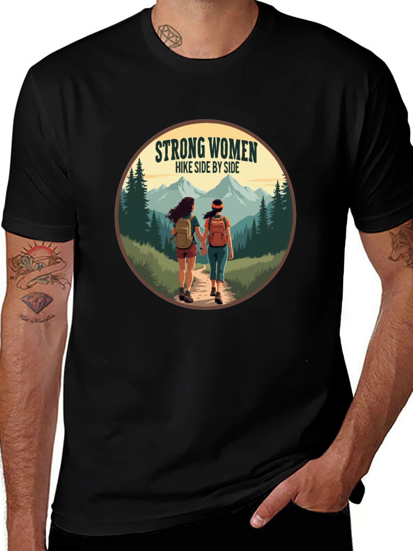 Strong Women Hike Side by Side T-Shirt