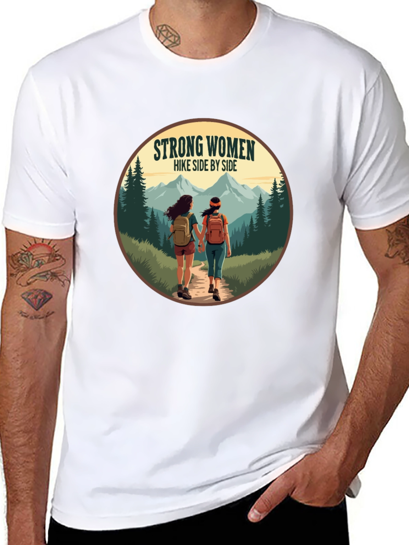 Strong Women Hike Side by Side T-Shirt