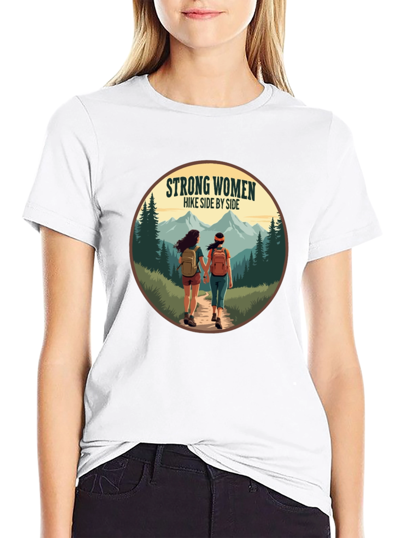 Strong Women Hike Side by Side T-Shirt