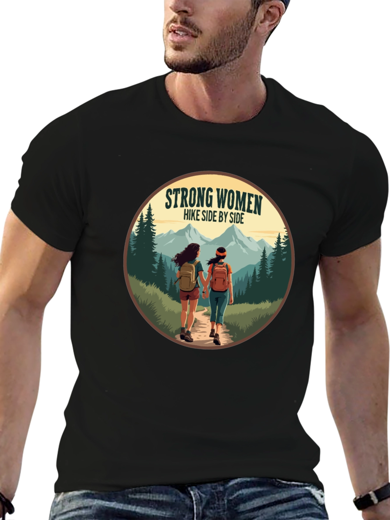 Strong Women Hike Side by Side T-Shirt