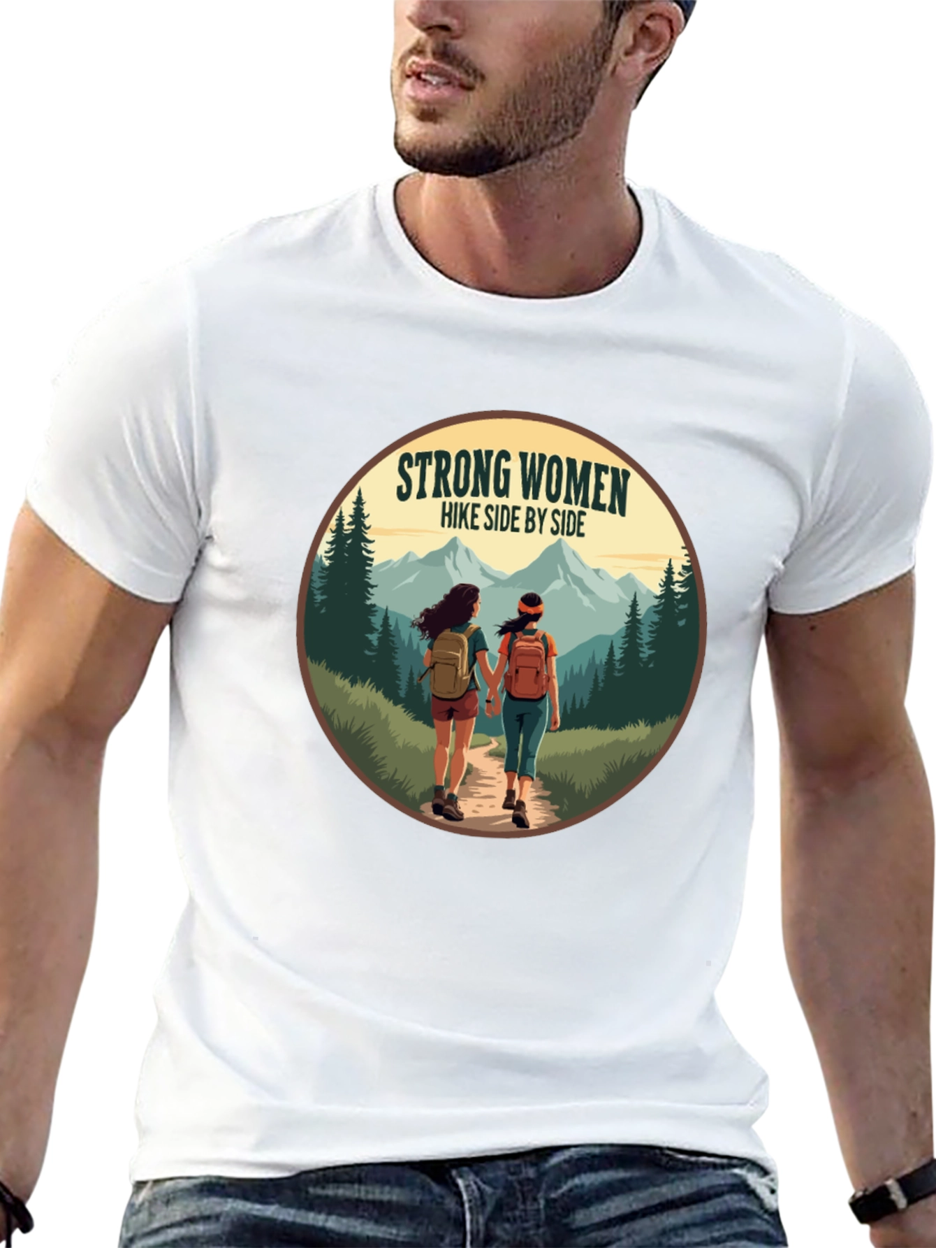 Strong Women Hike Side by Side T-Shirt