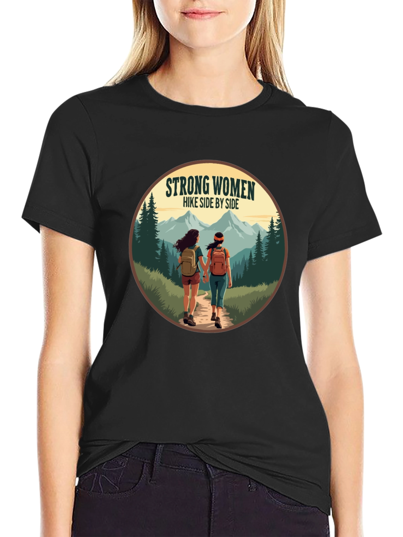 Strong Women Hike Side by Side T-Shirt