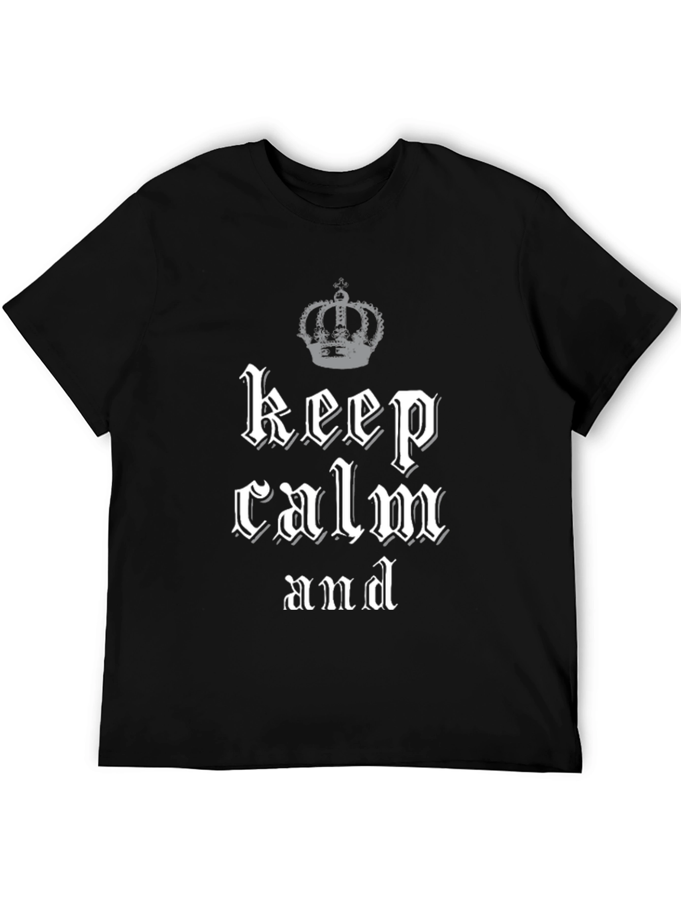 Keep Calm Crown Graphic Tee - Black