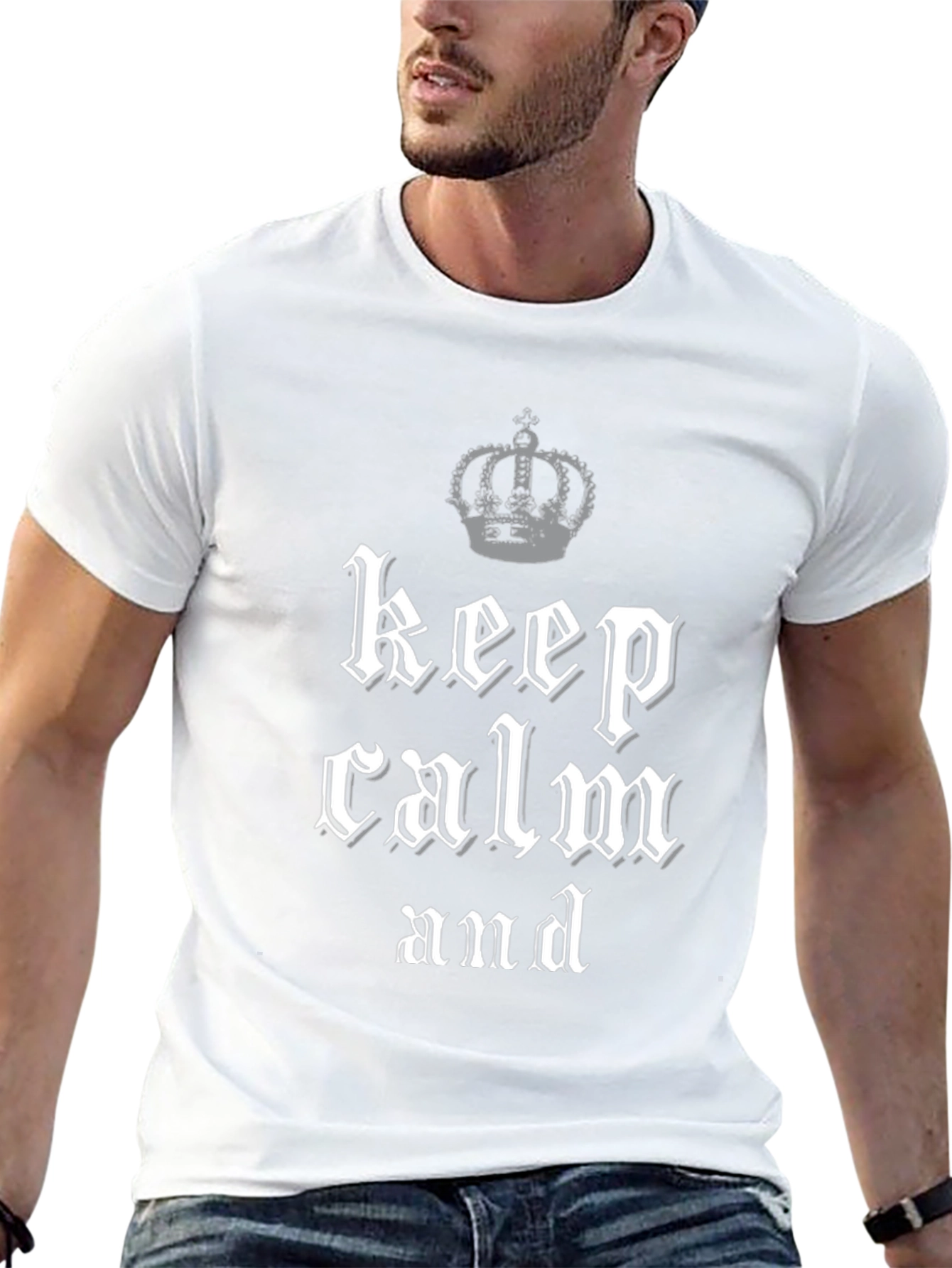 Keep Calm Crown Graphic Tee - Black