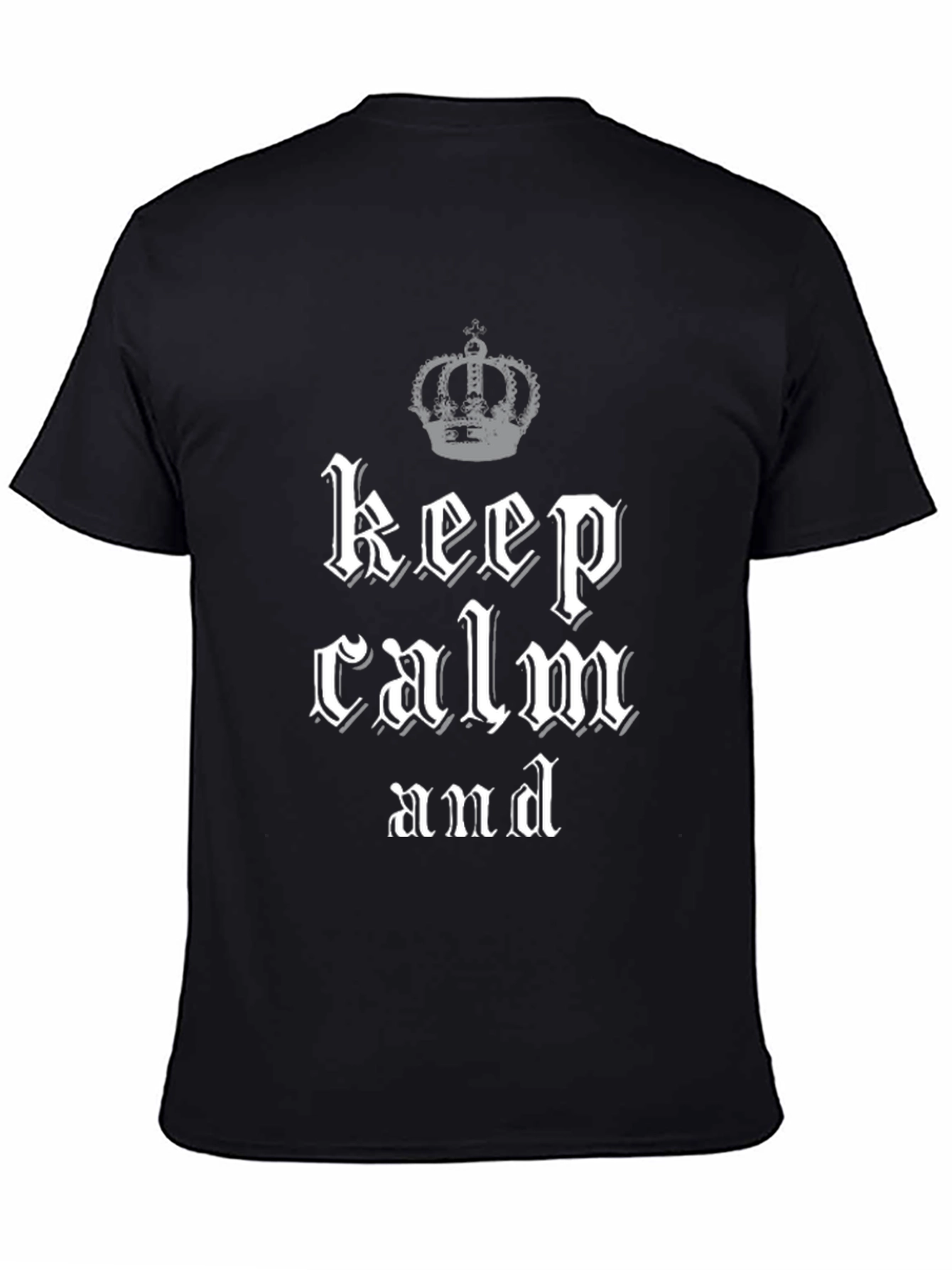 Keep Calm Crown Graphic Tee - Black