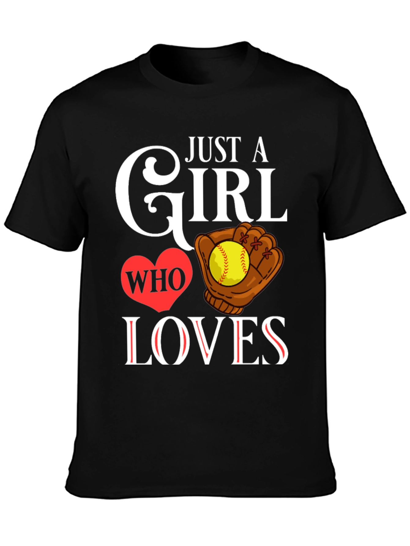 Just A Girl Who Loves Softball T-Shirt