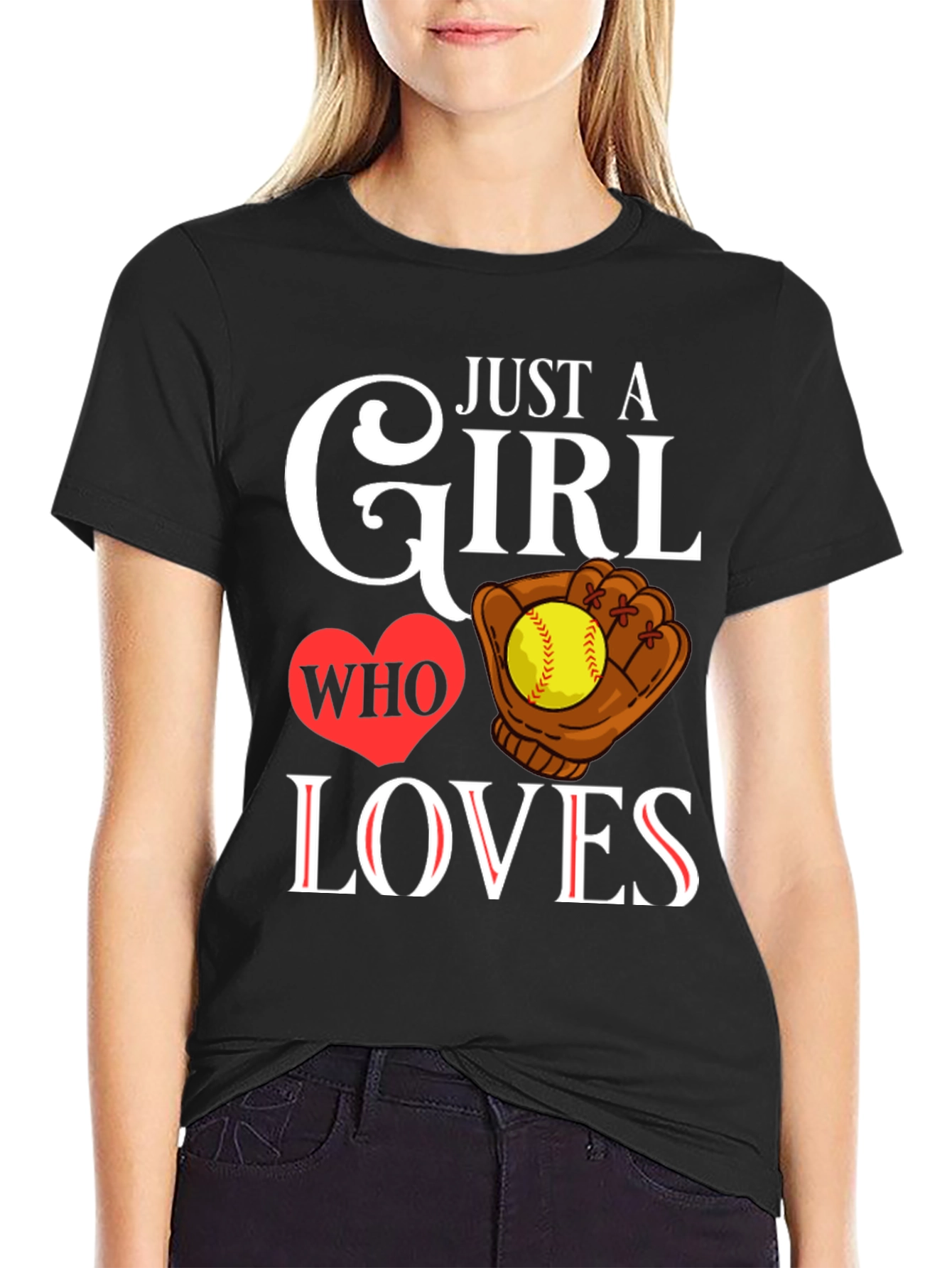 Just A Girl Who Loves Softball T-Shirt