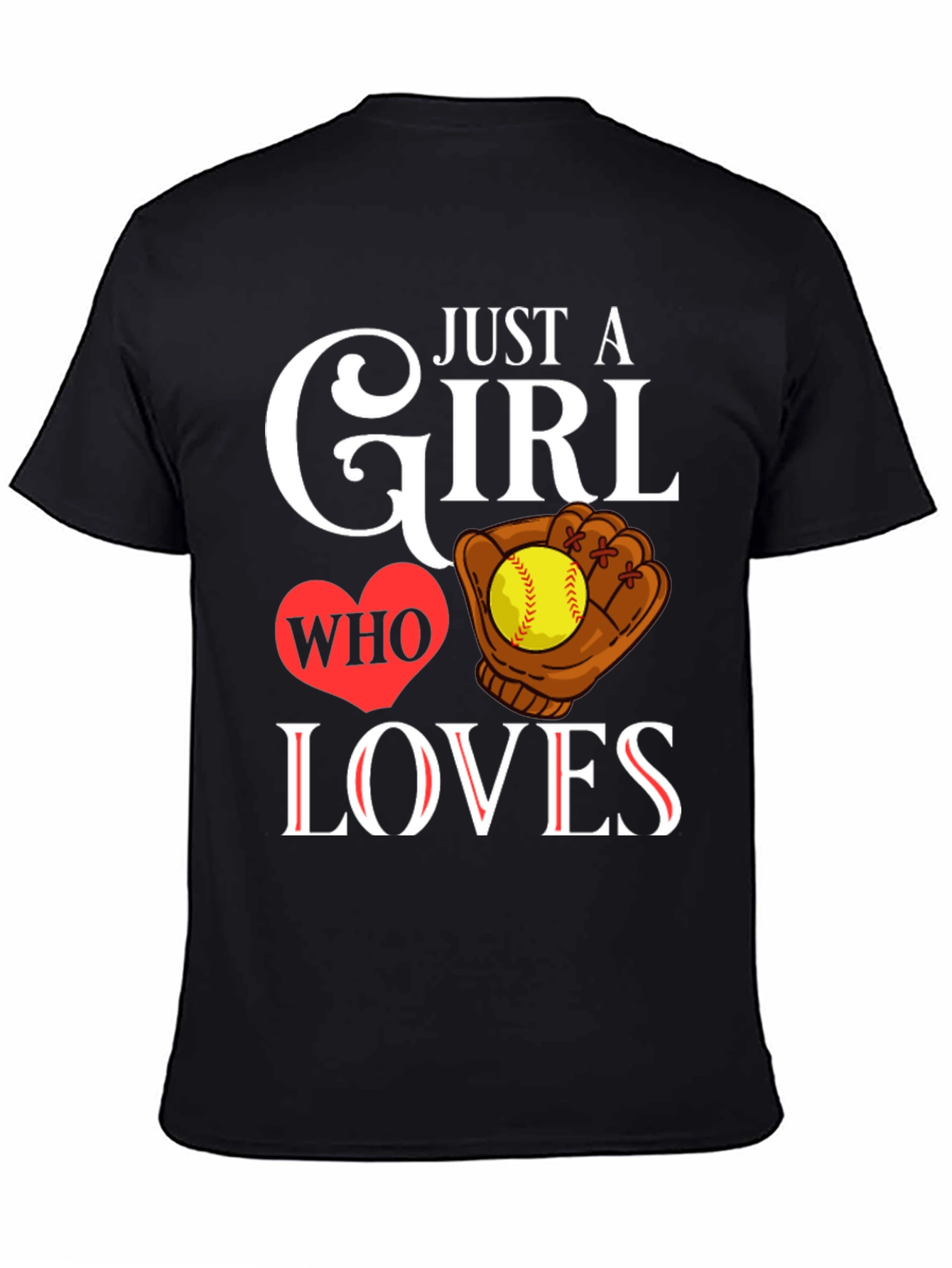 Just A Girl Who Loves Softball T-Shirt