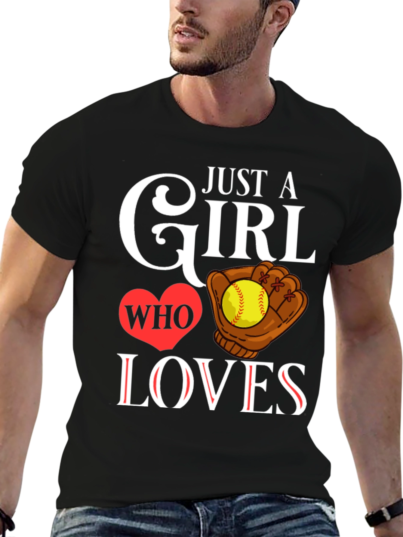 Just A Girl Who Loves Softball T-Shirt