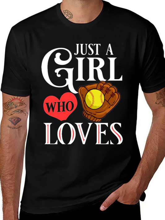 Just A Girl Who Loves Softball T-Shirt