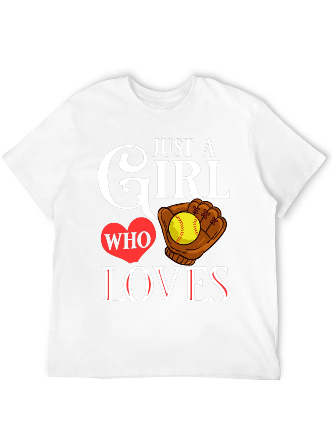 Just A Girl Who Loves Softball T-Shirt