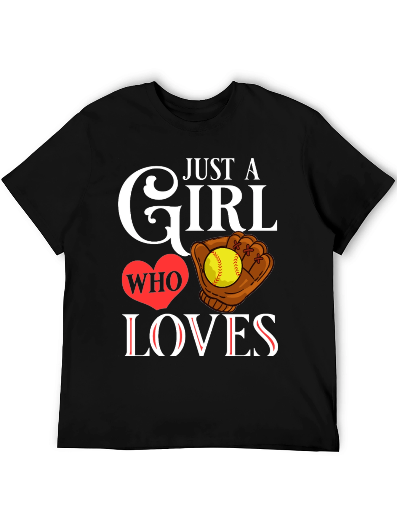 Just A Girl Who Loves Softball T-Shirt