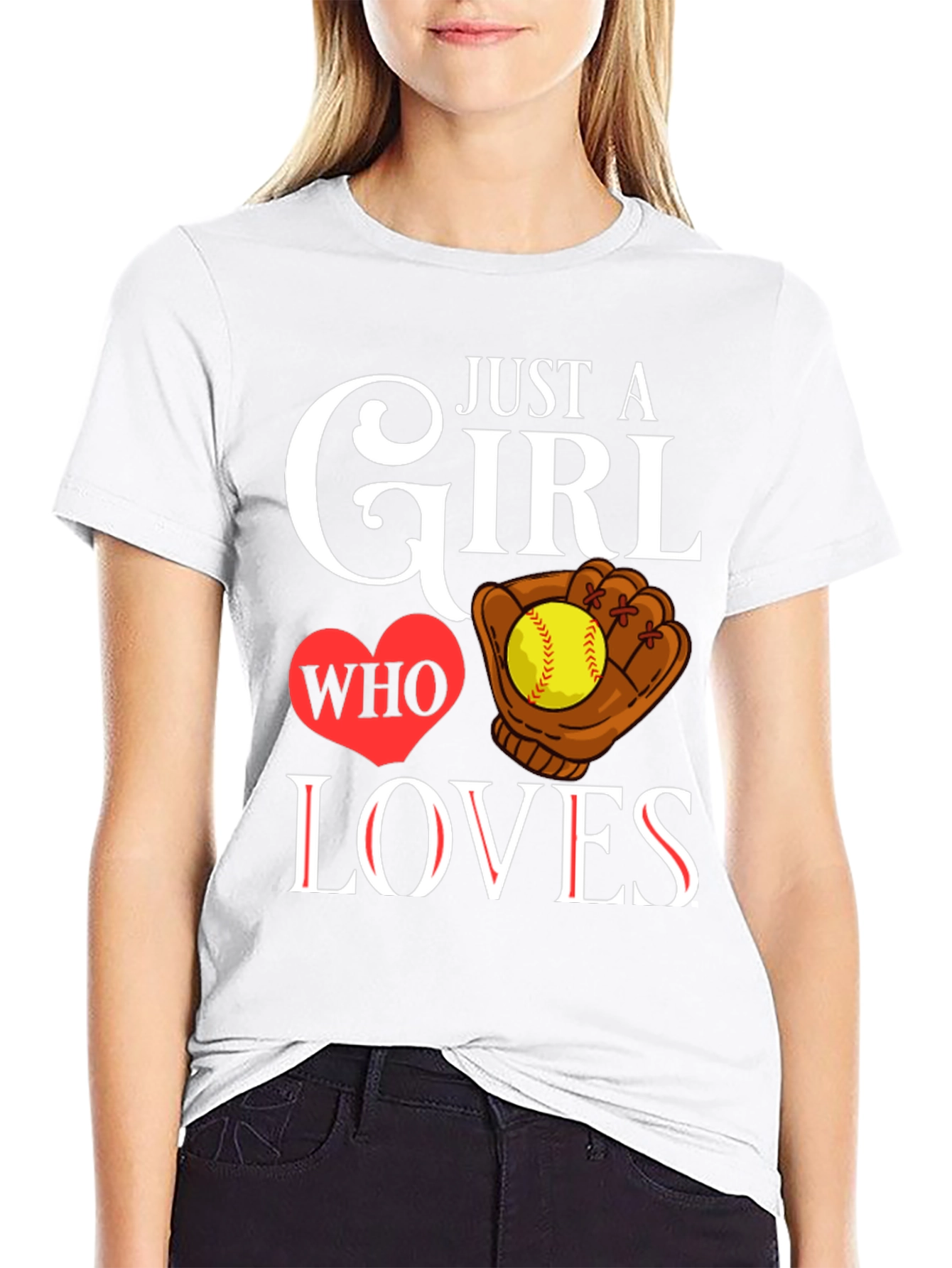 Just A Girl Who Loves Softball T-Shirt