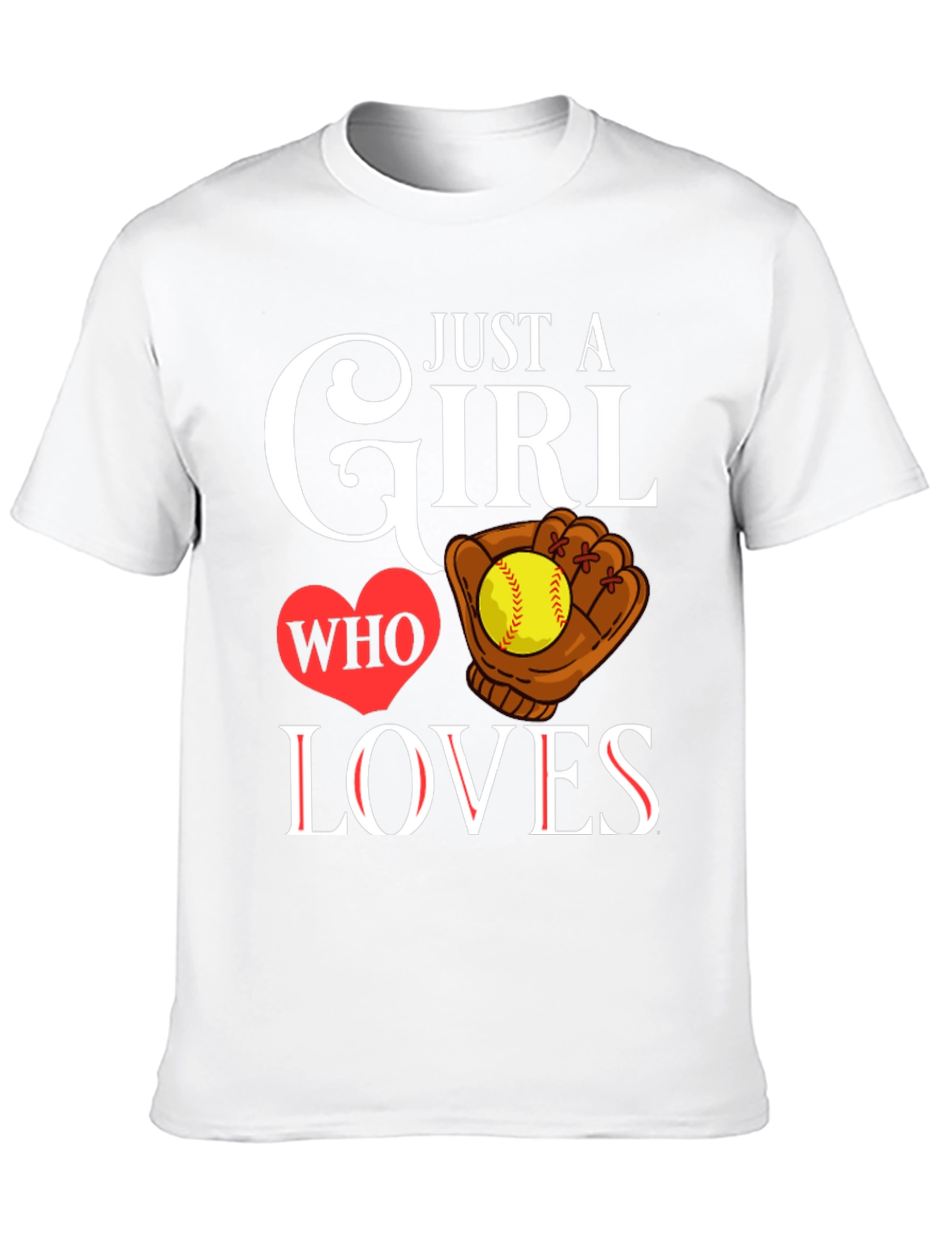 Just A Girl Who Loves Softball T-Shirt