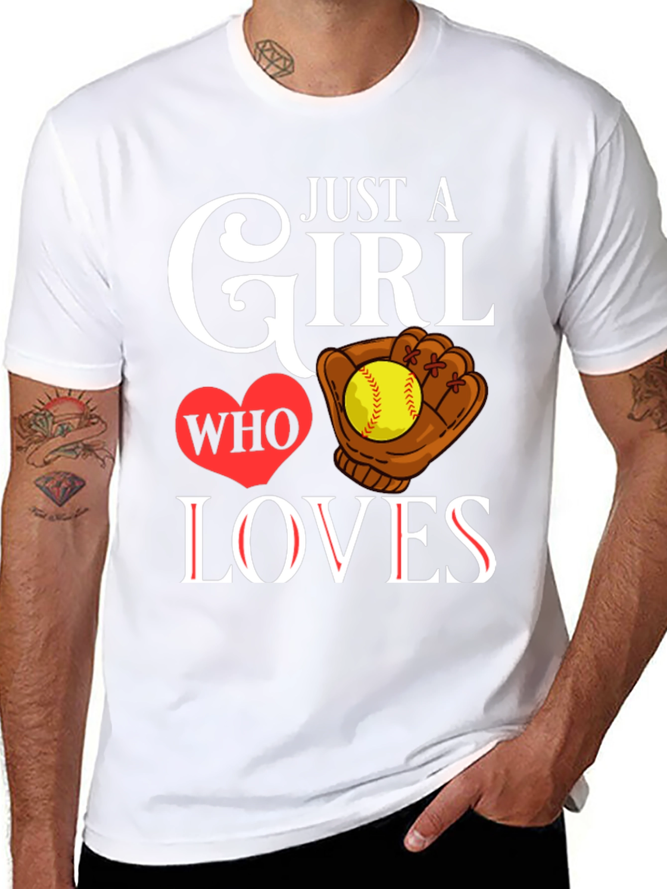 Just A Girl Who Loves Softball T-Shirt