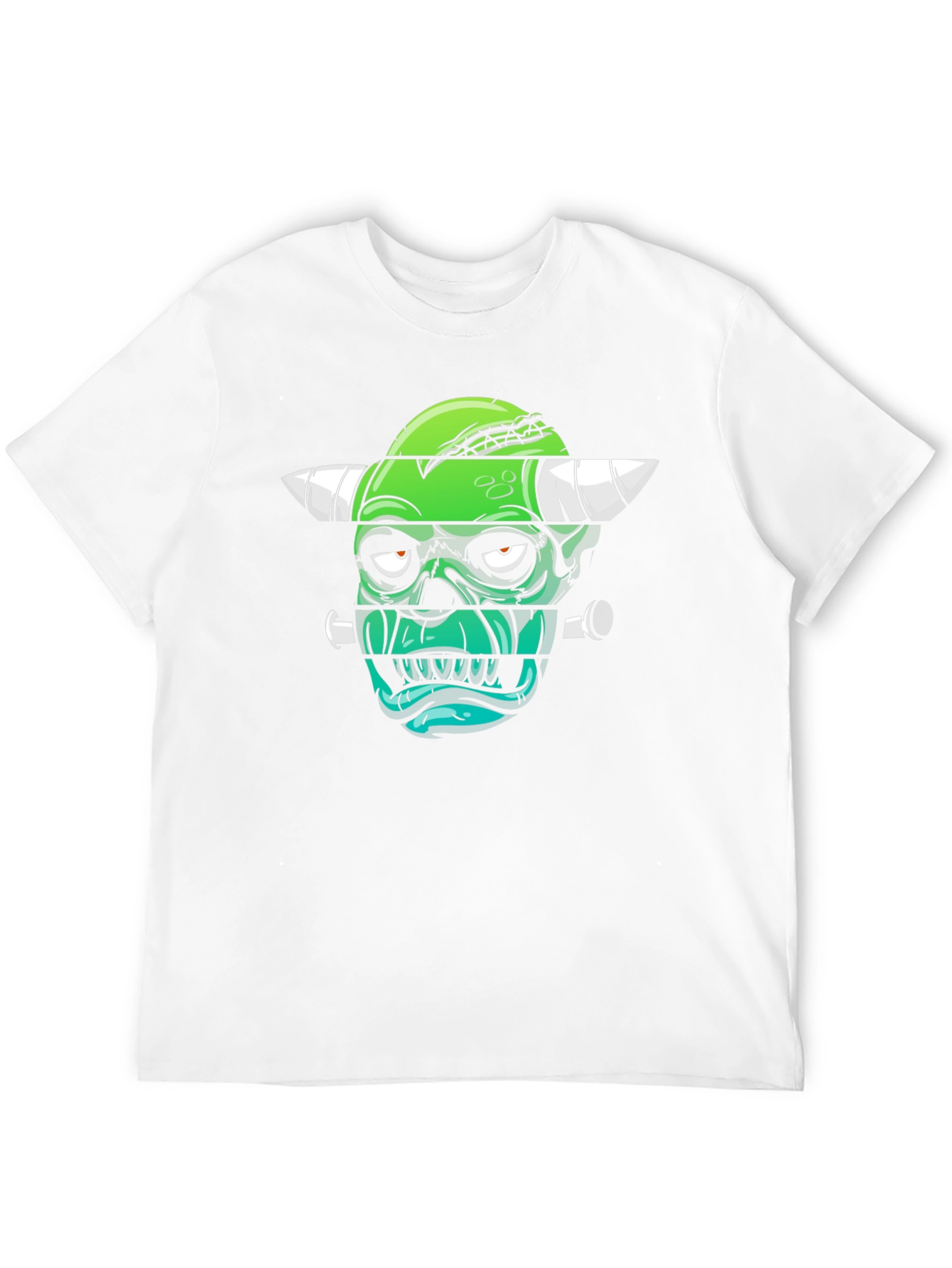 Frankenstein Monster Graphic Print Black T-Shirt