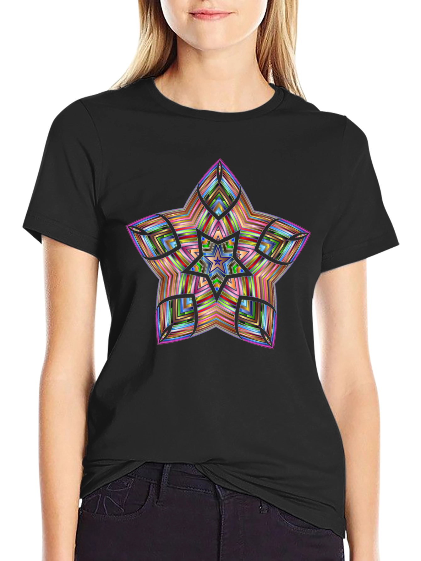 Kaleidoscope Star Graphic Tee - Stylish & Unique!