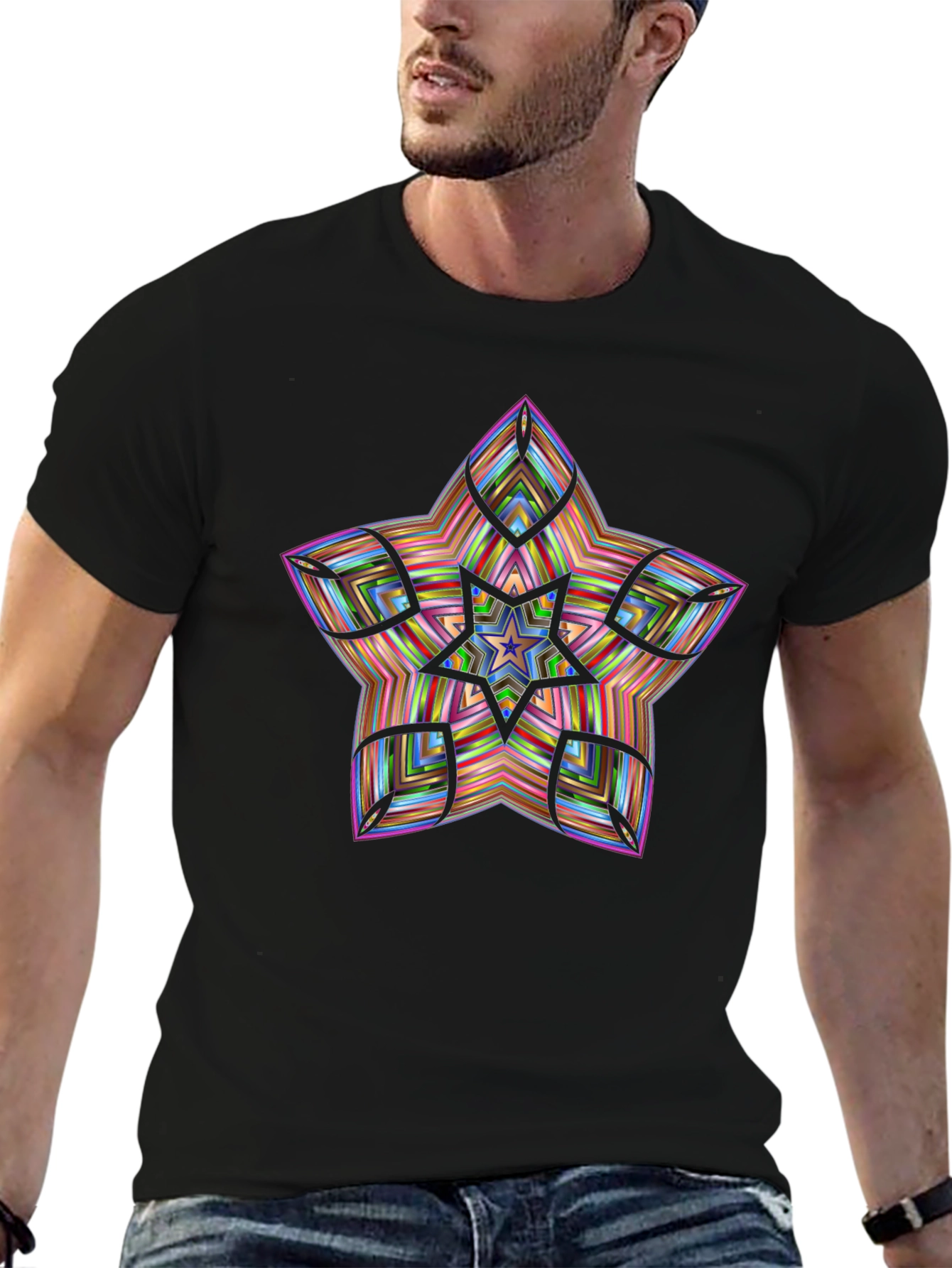 Kaleidoscope Star Graphic Tee - Stylish & Unique!
