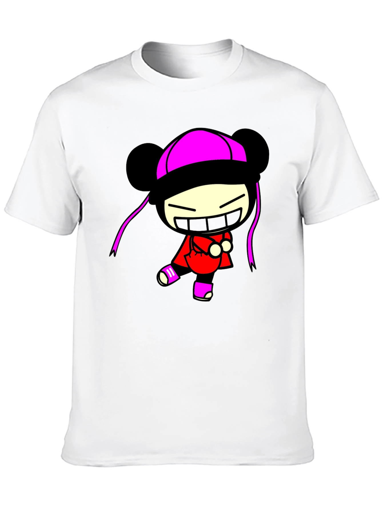 Pucca Funny Face Black T-Shirt