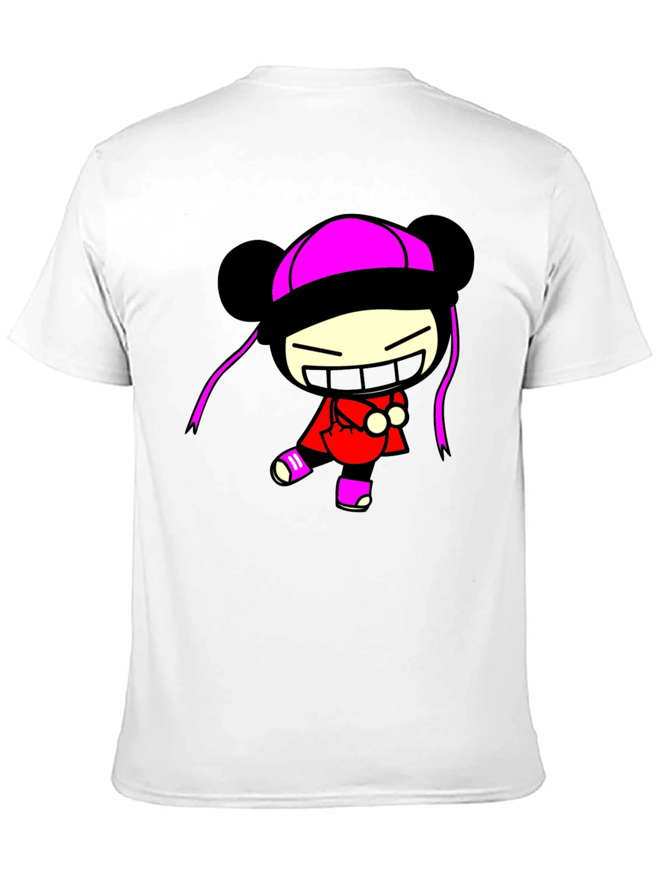 Pucca Funny Face Black T-Shirt