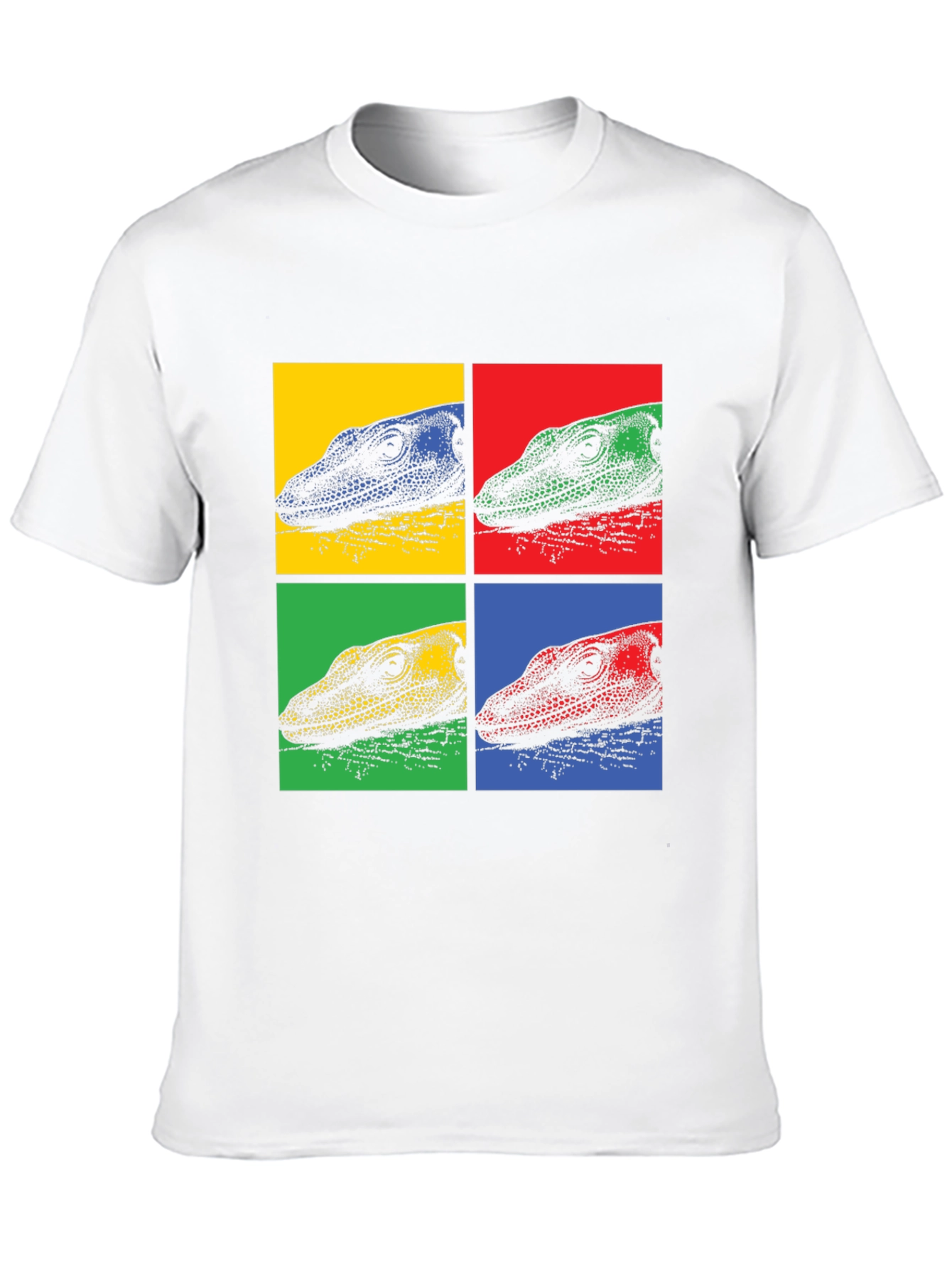 Pop Art Lizard Graphic Tee - Cool Mens T-Shirt