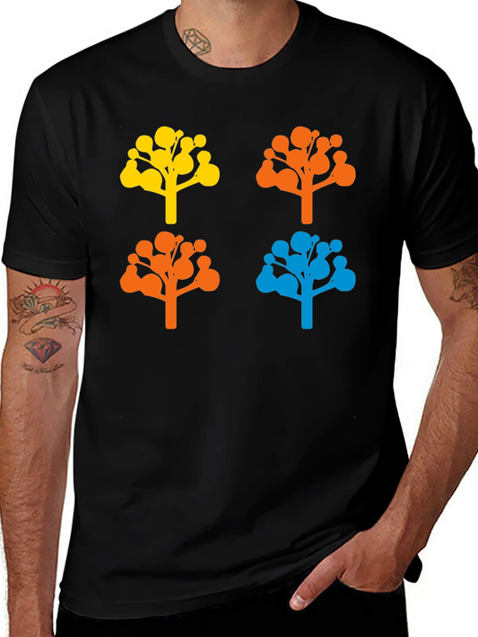 Four Trees Graphic Tee - Unique Colorful Design