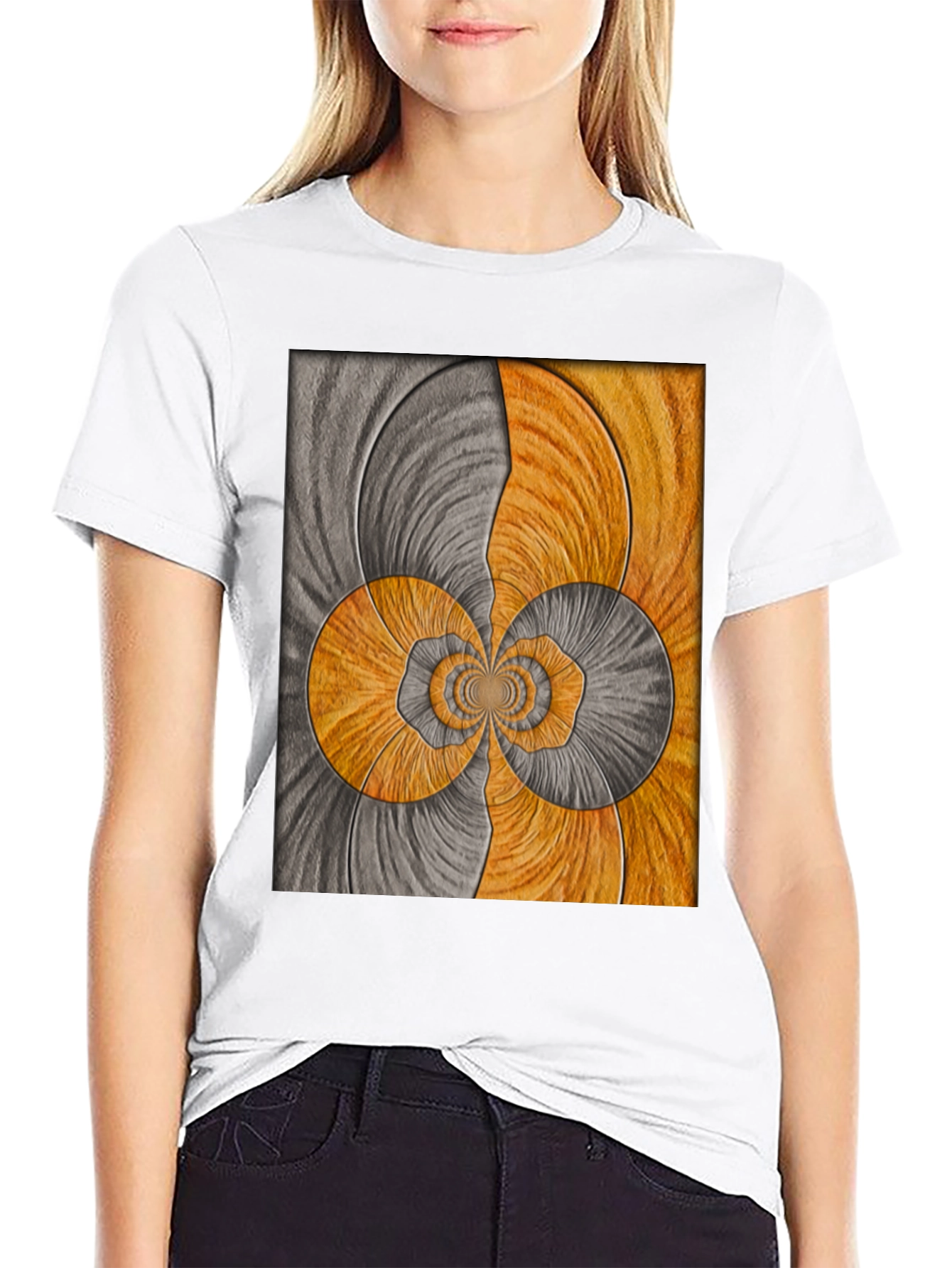 Abstract Swirl Graphic Tee - Artistic Comfort