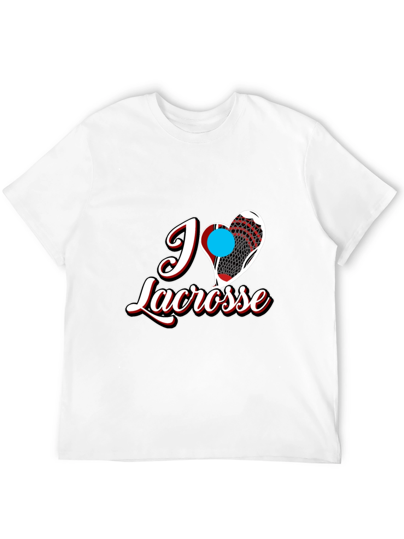 I Heart Lacrosse Black T-Shirt